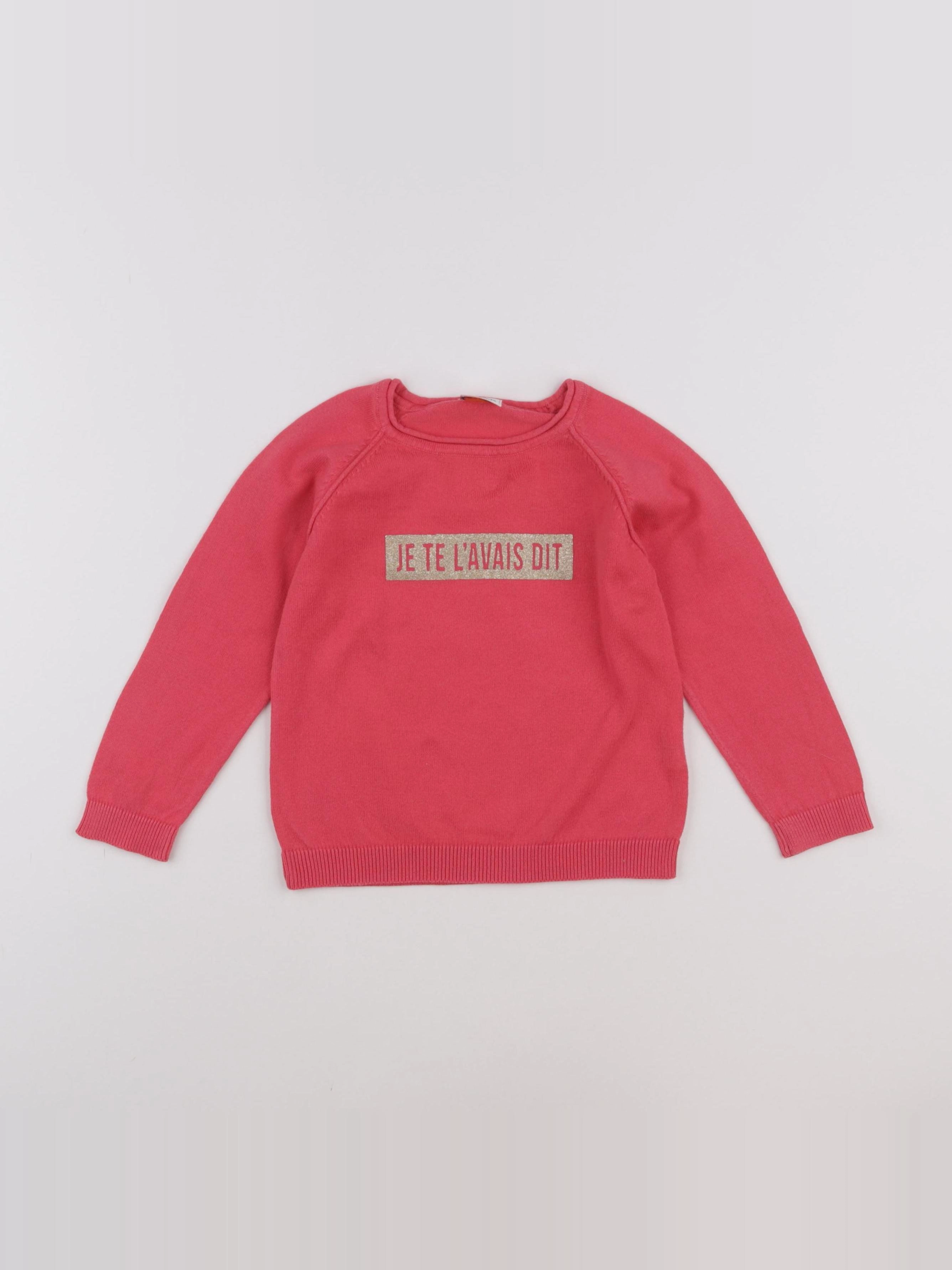 Tape à l'oeil - pull rose - 3 ans
