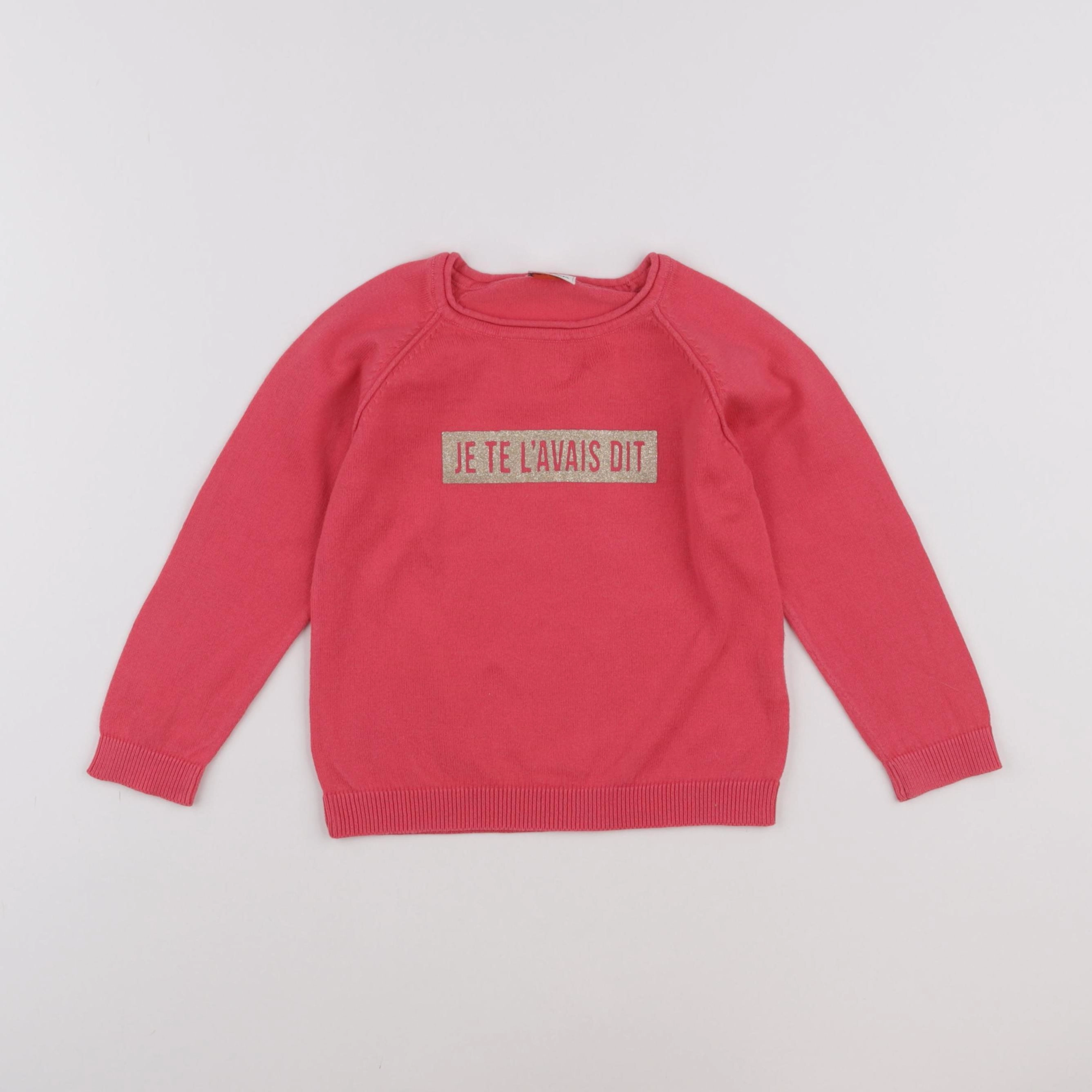 Tape à l'oeil - pull rose - 3 ans