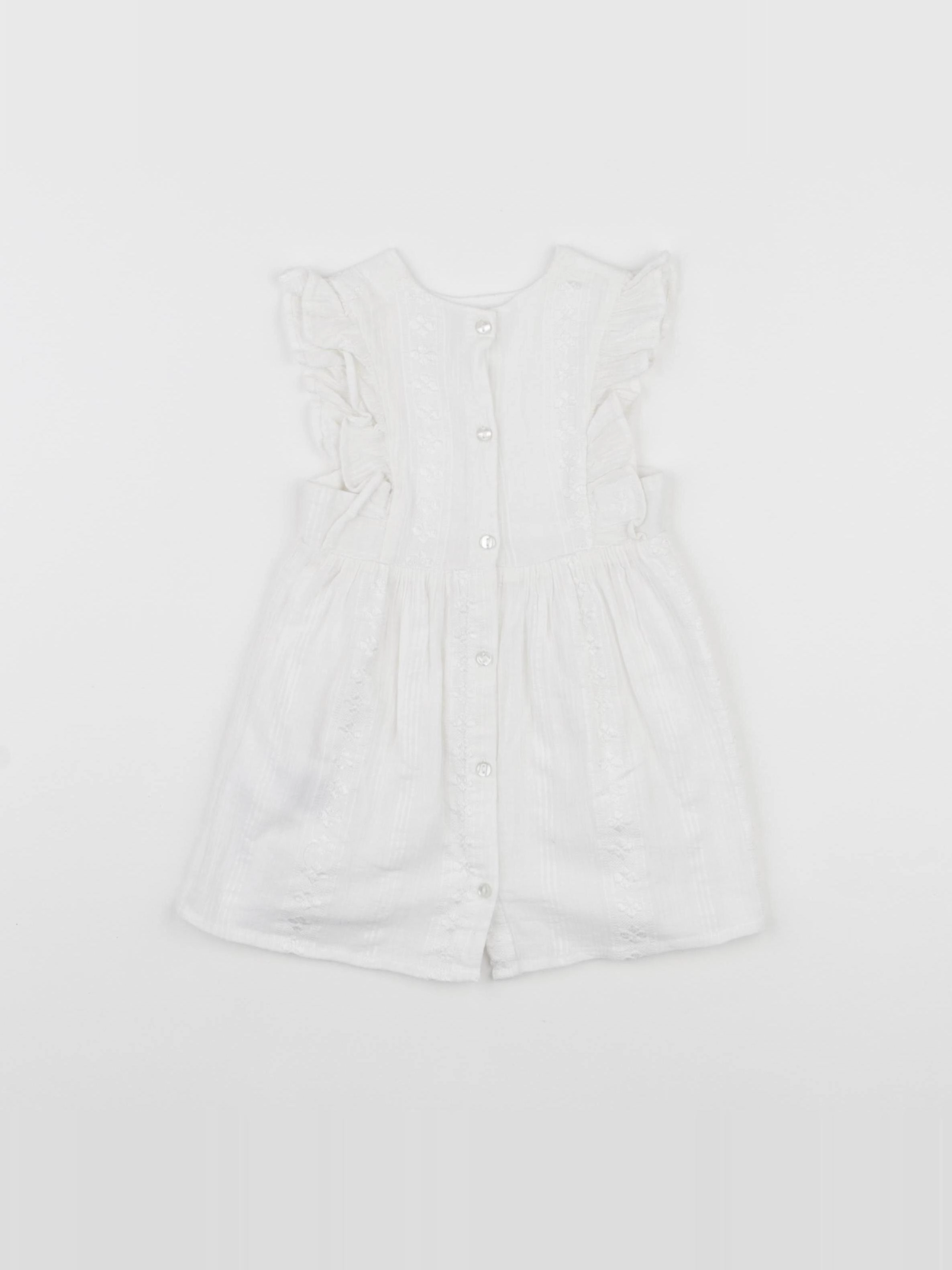 Carrément Beau - robe blanc - 12 mois