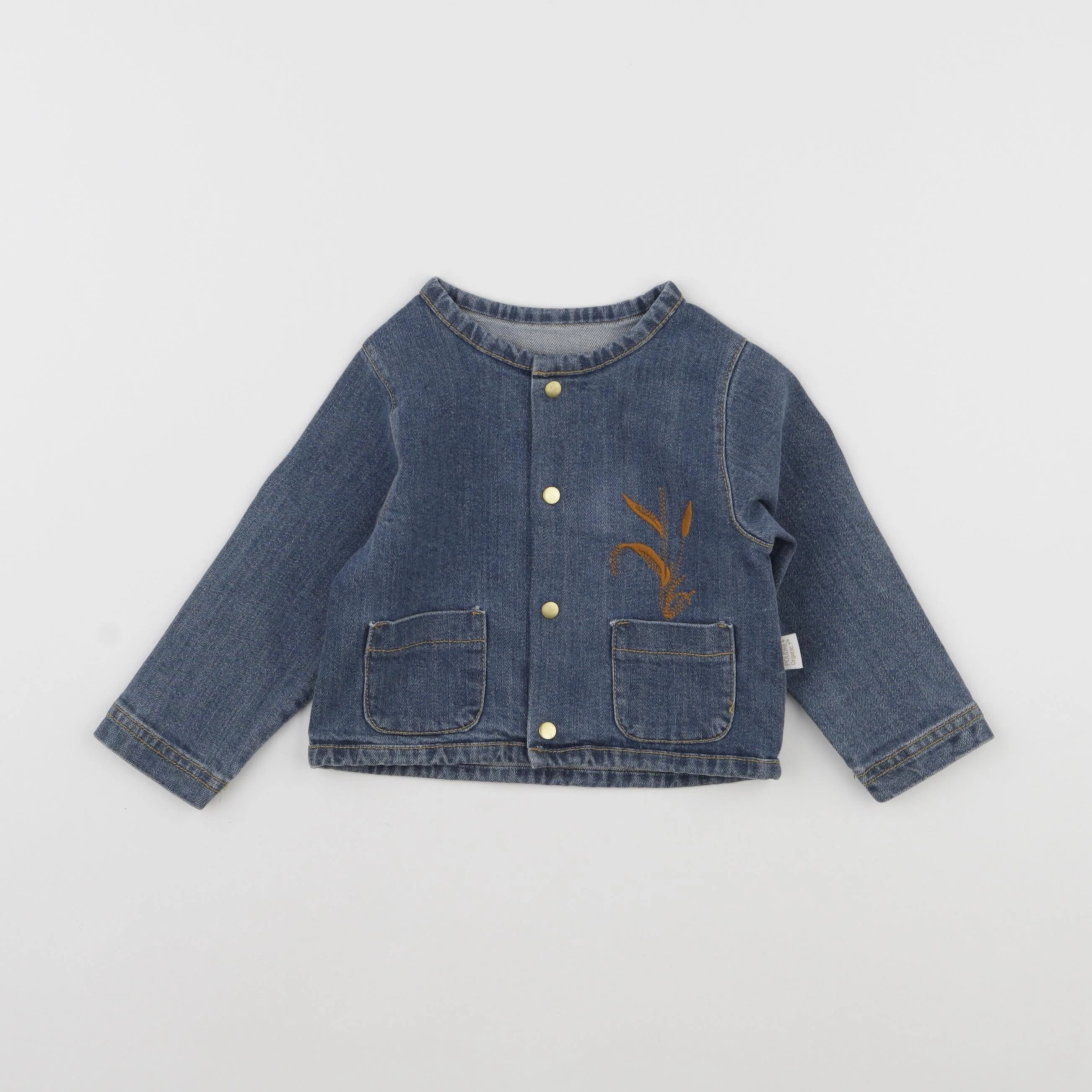 Poudre Organic - veste bleu - 6 mois