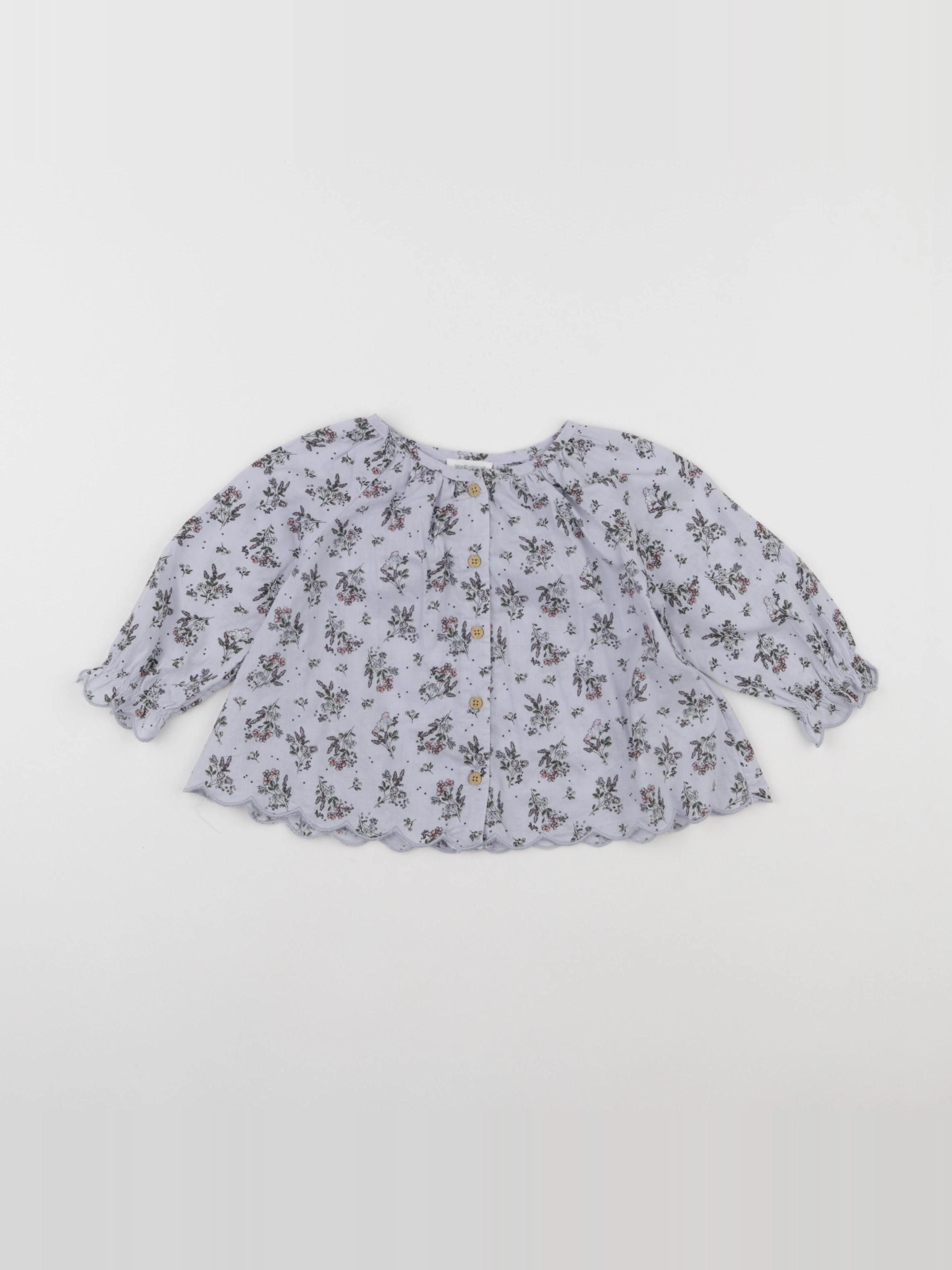 Vertbaudet - blouse bleu - 12 mois