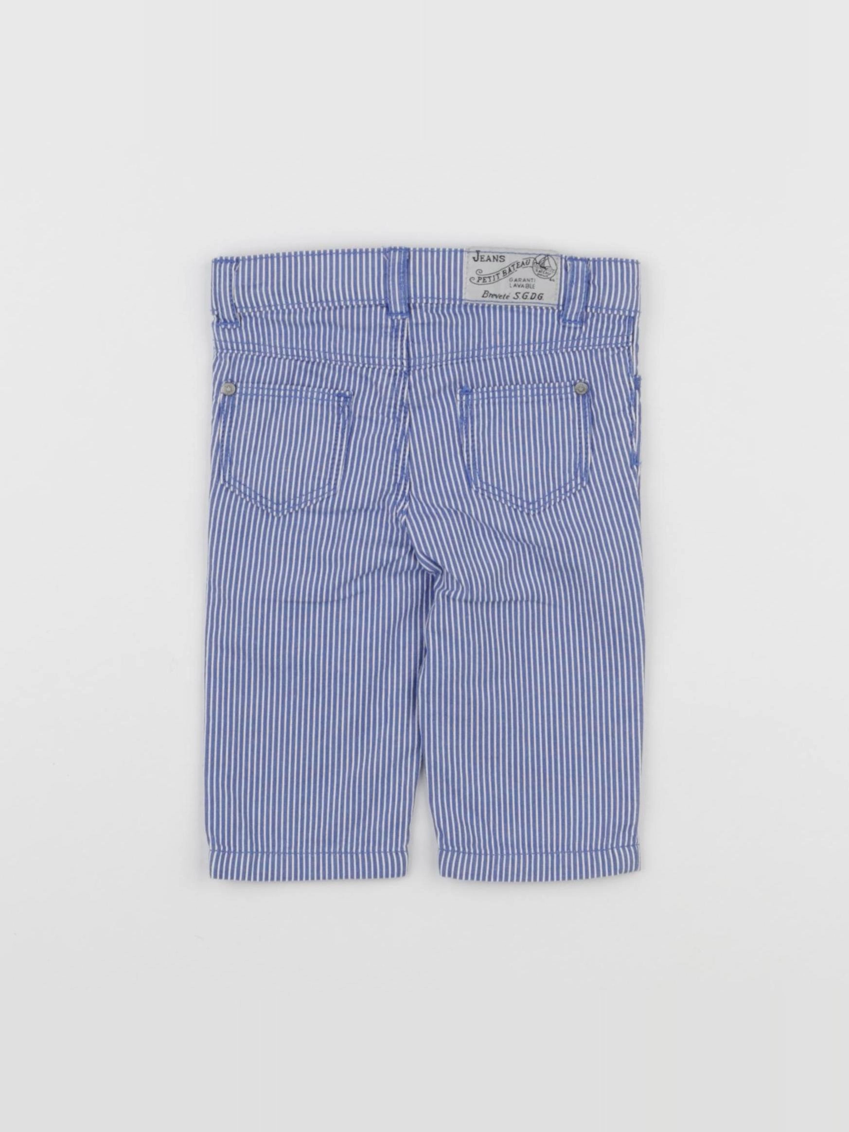 Petit Bateau - pantalon bleu - 3 mois