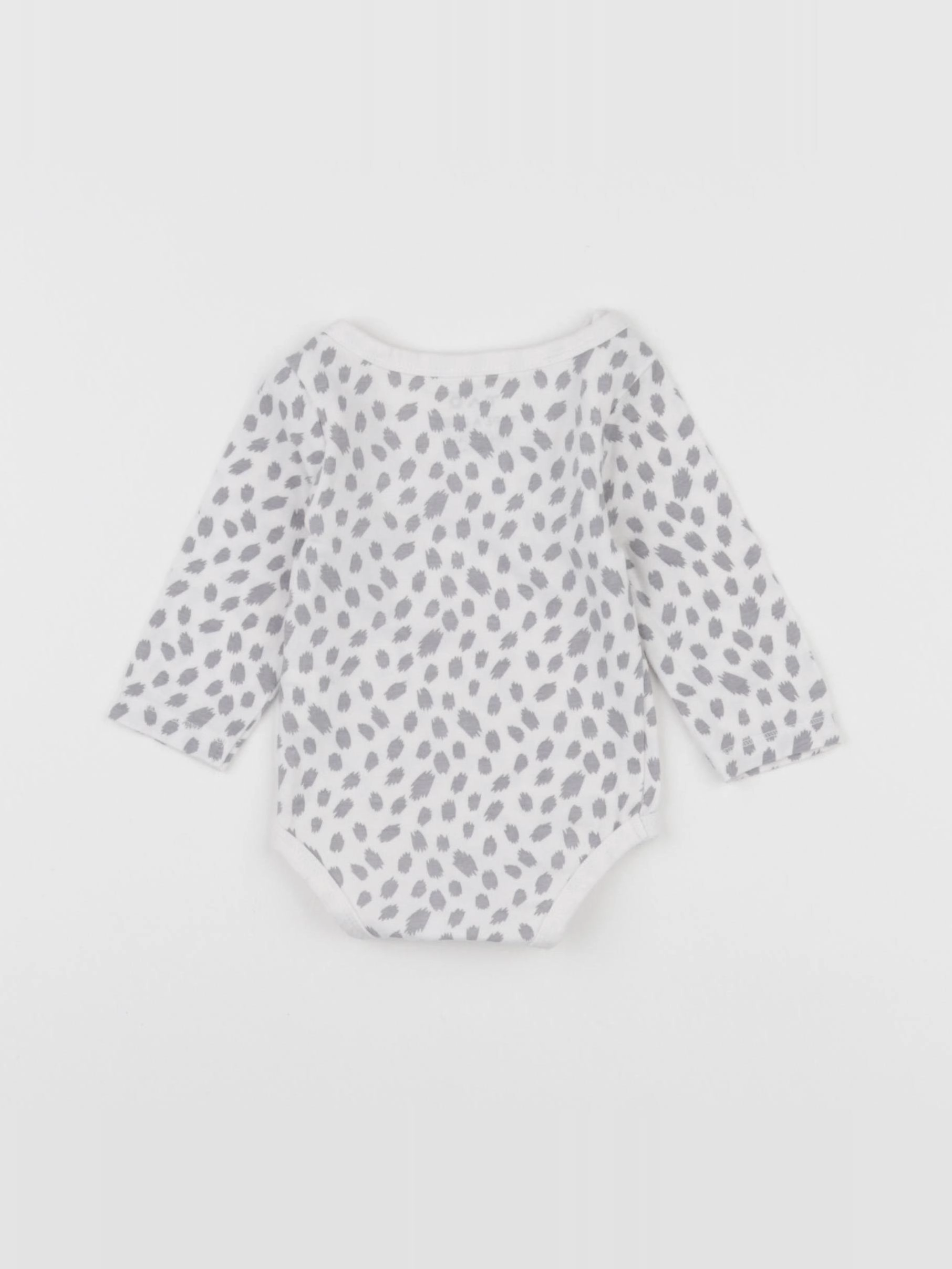 Tape à l'oeil - body gris, blanc - 3 mois