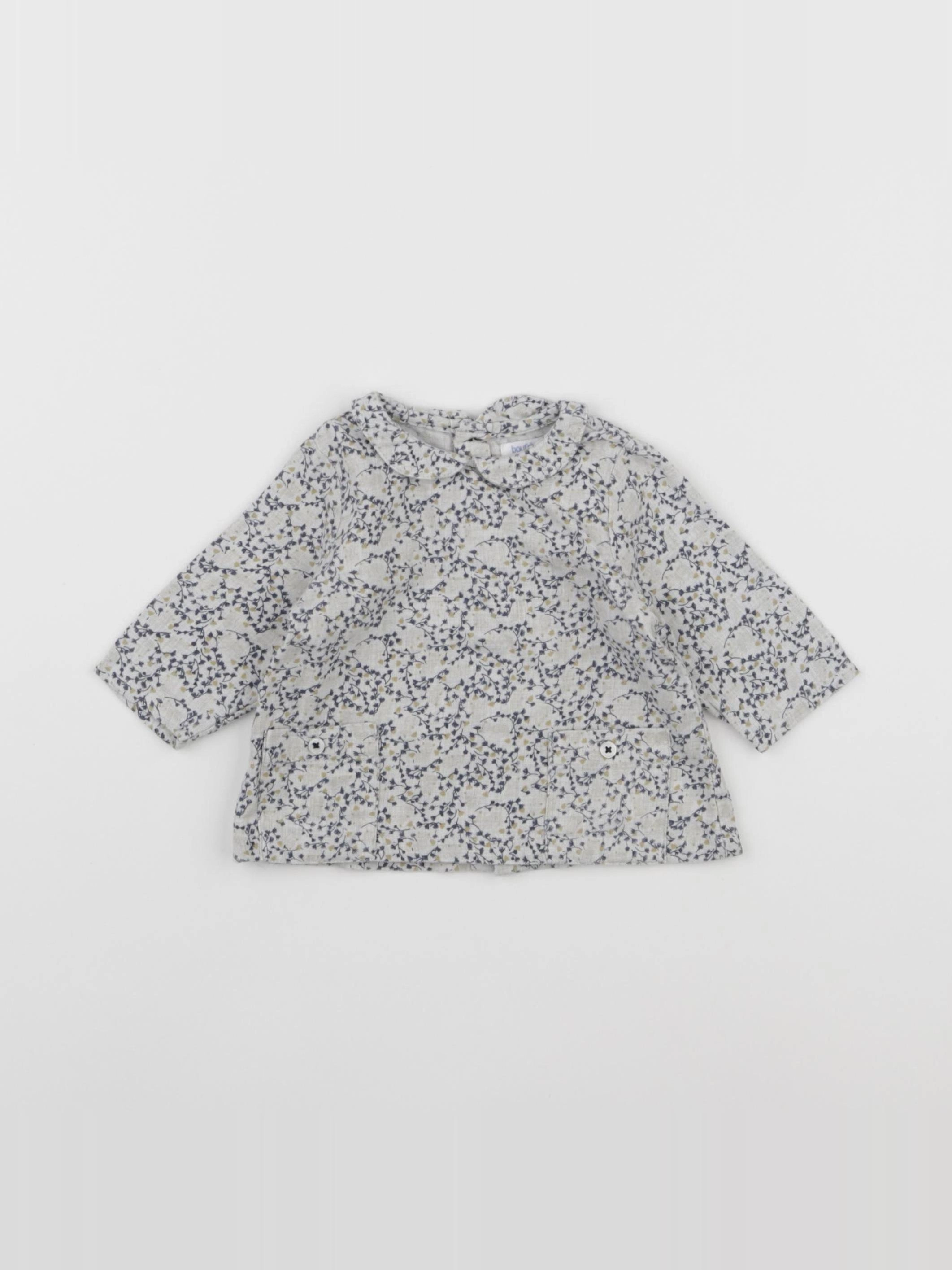 Boutchou - blouse gris - 3 mois