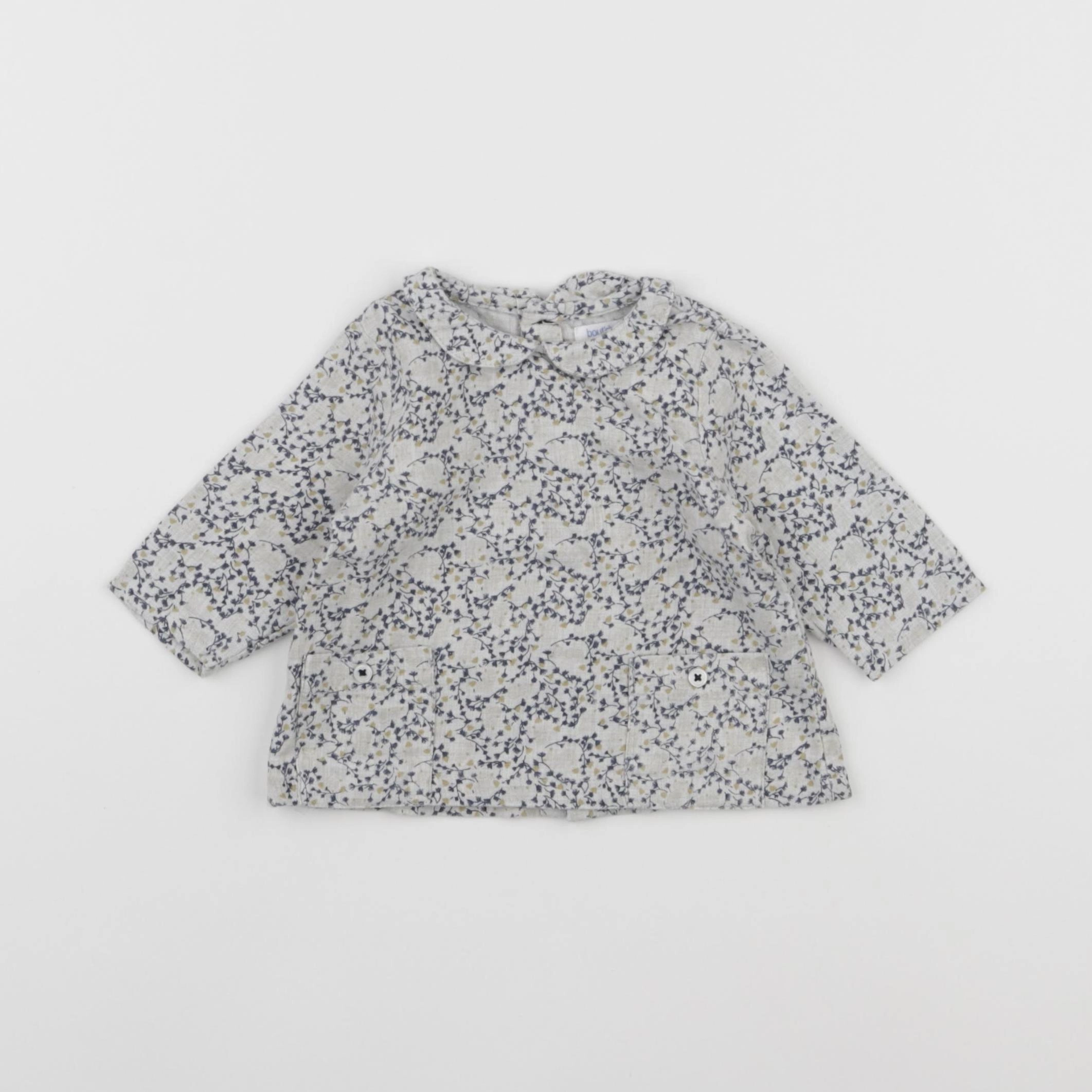 Boutchou - blouse gris - 3 mois