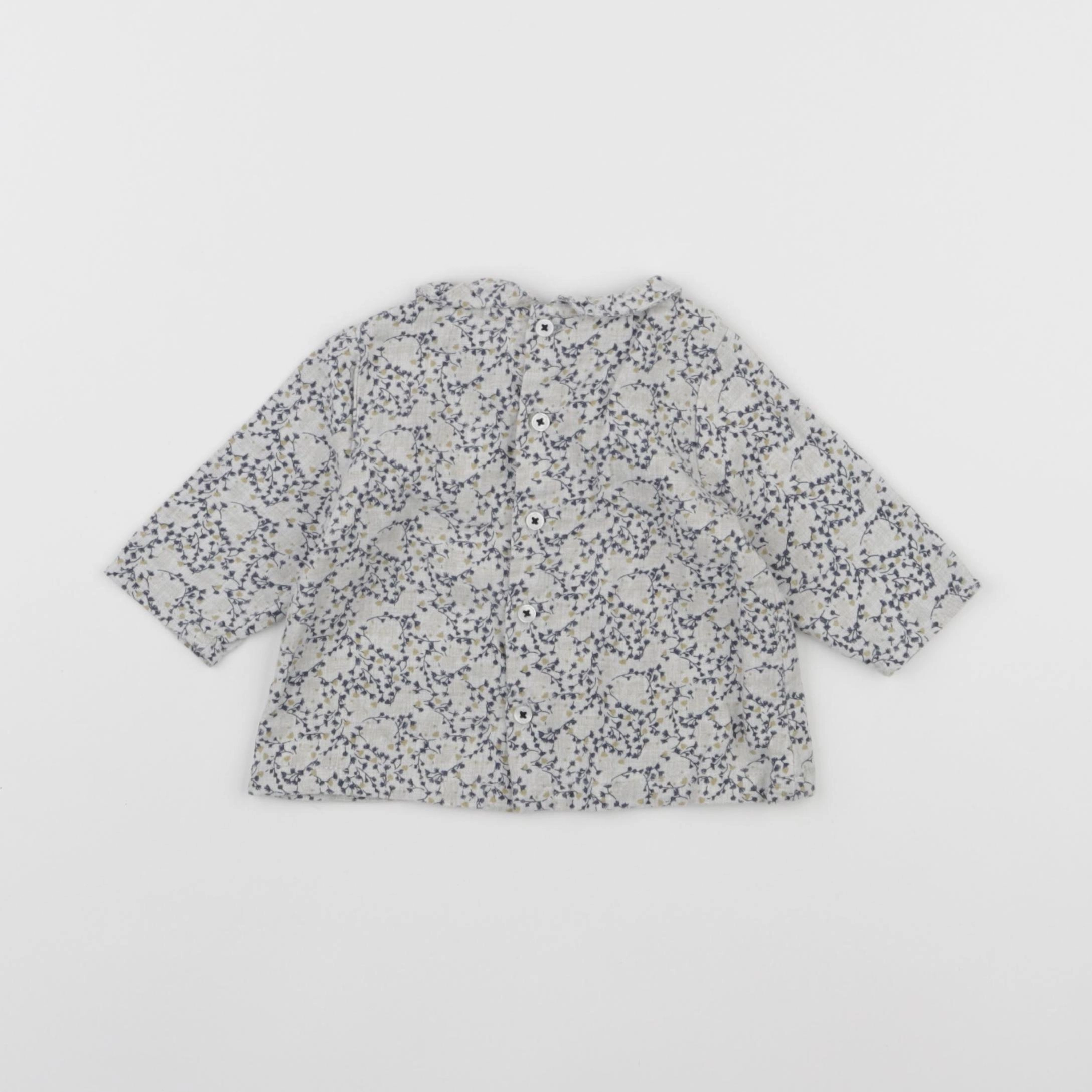 Boutchou - blouse gris - 3 mois