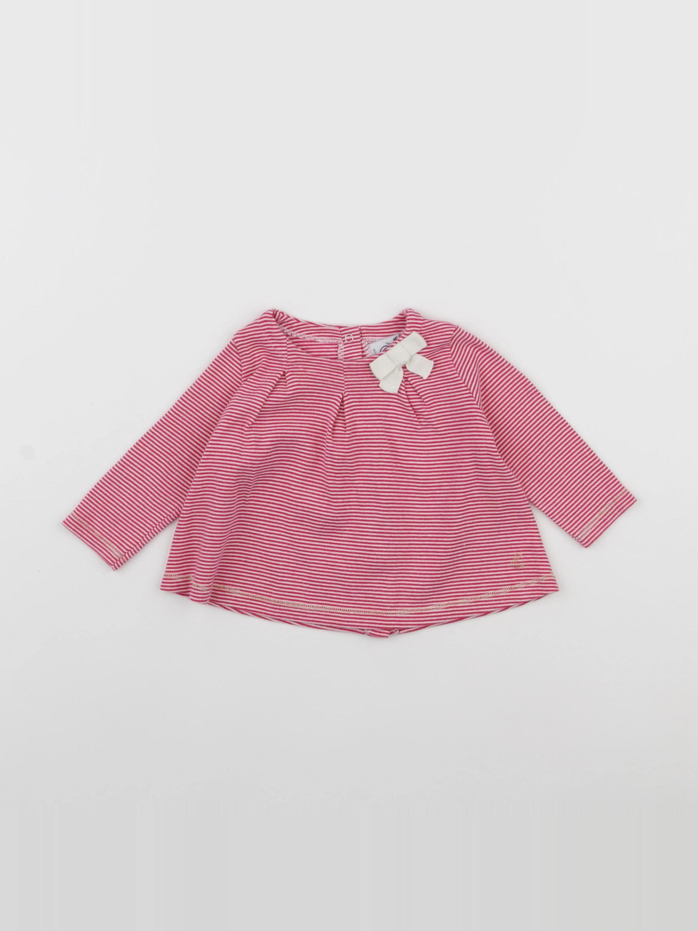 Petit Bateau - tee-shirt rose - 6 mois