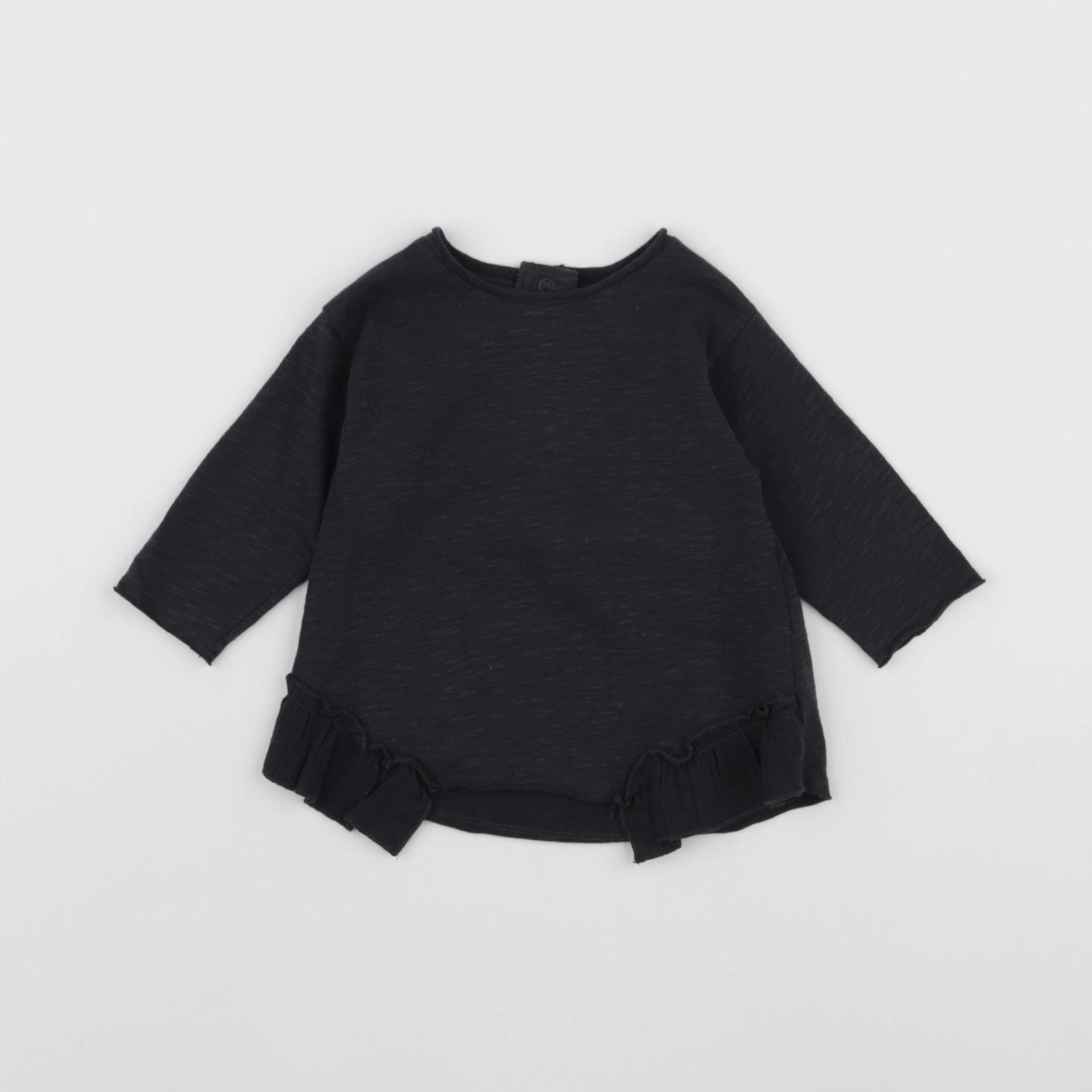 Play Up - tee-shirt noir - 3 mois