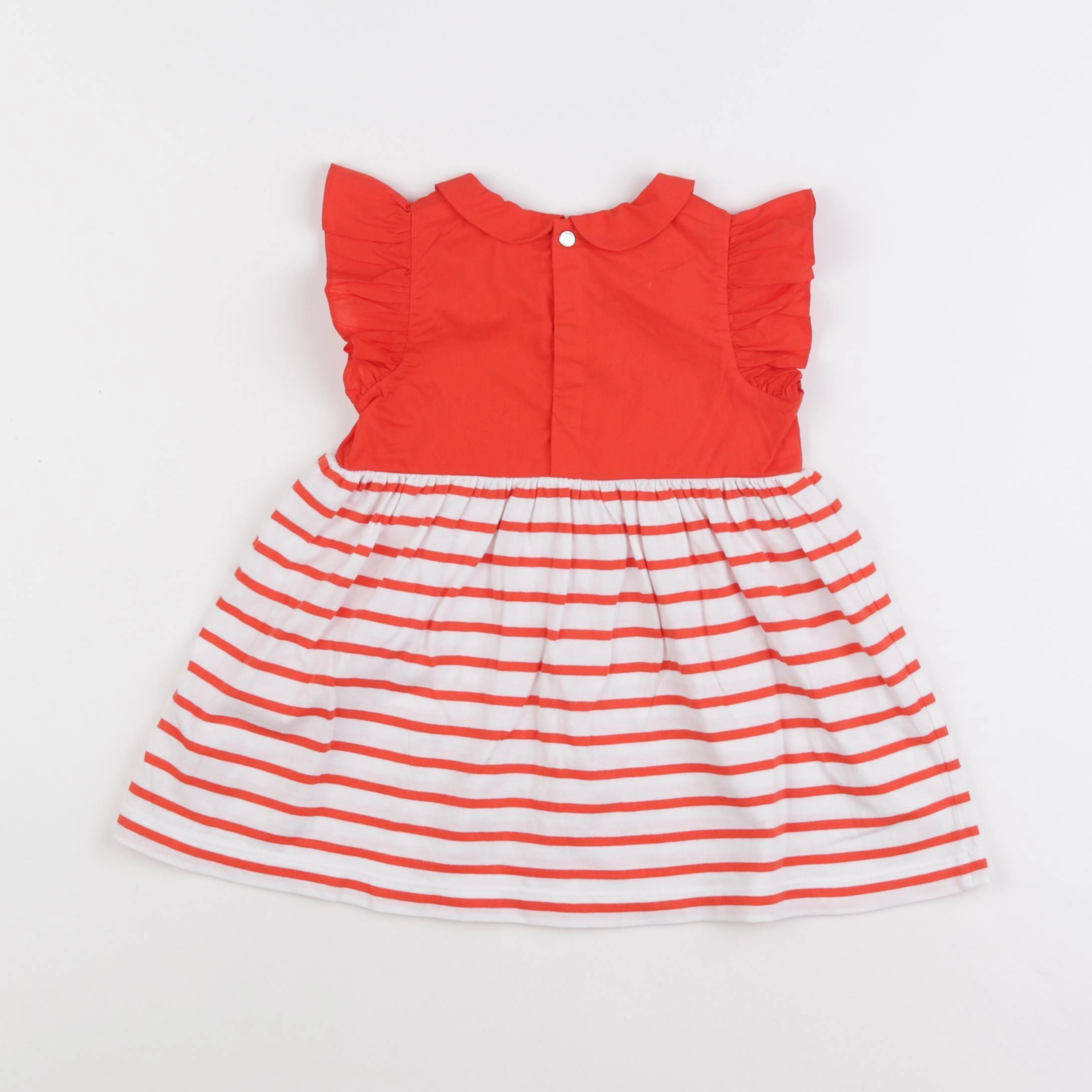 Jacadi - robe blanc, orange - 12 mois