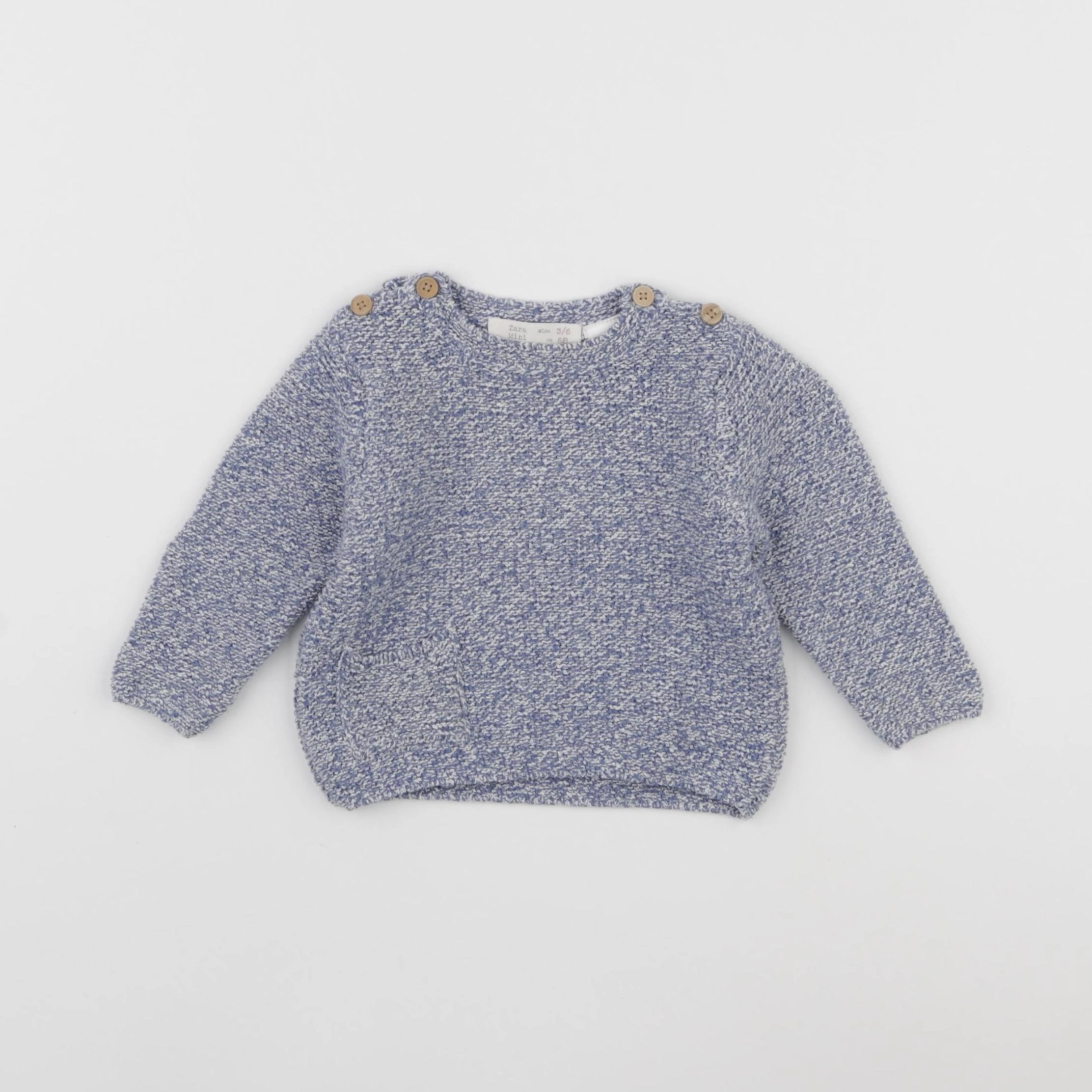 Zara - pull bleu - 3/6 mois