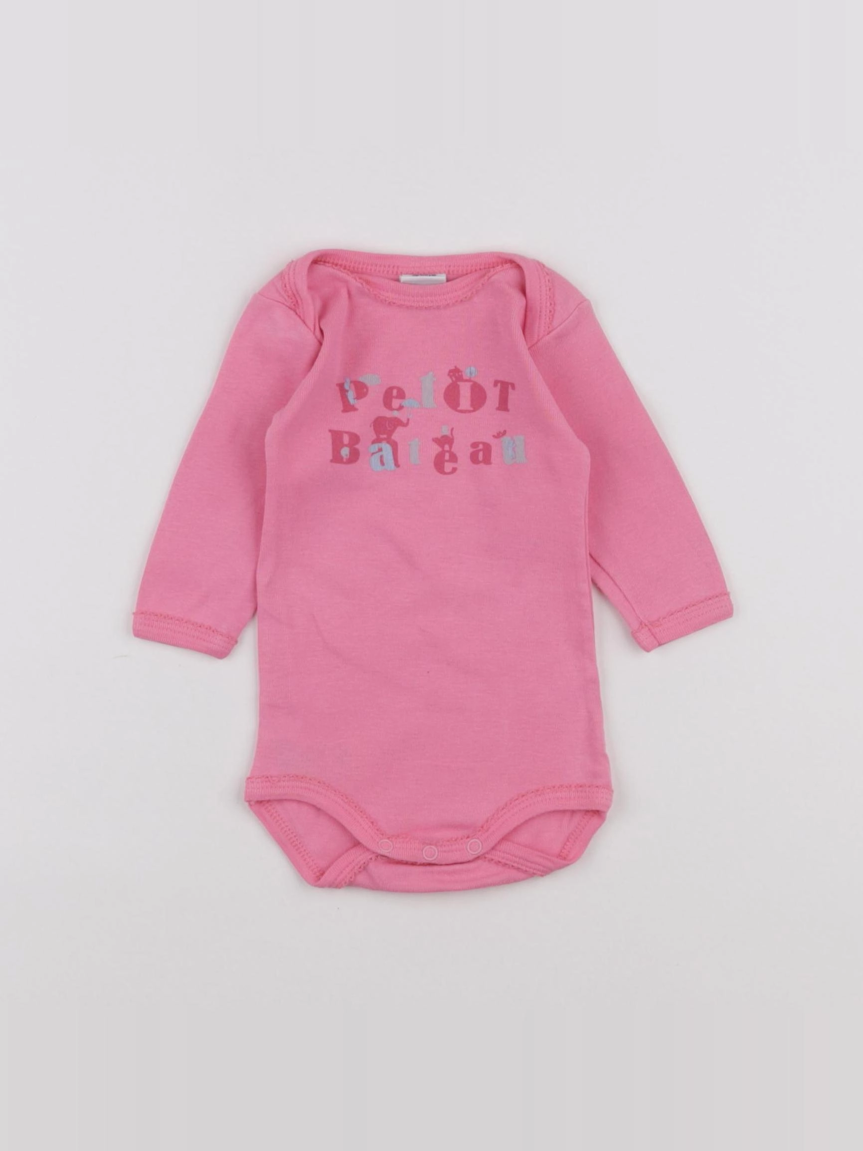 Petit Bateau - body rose - 3 mois