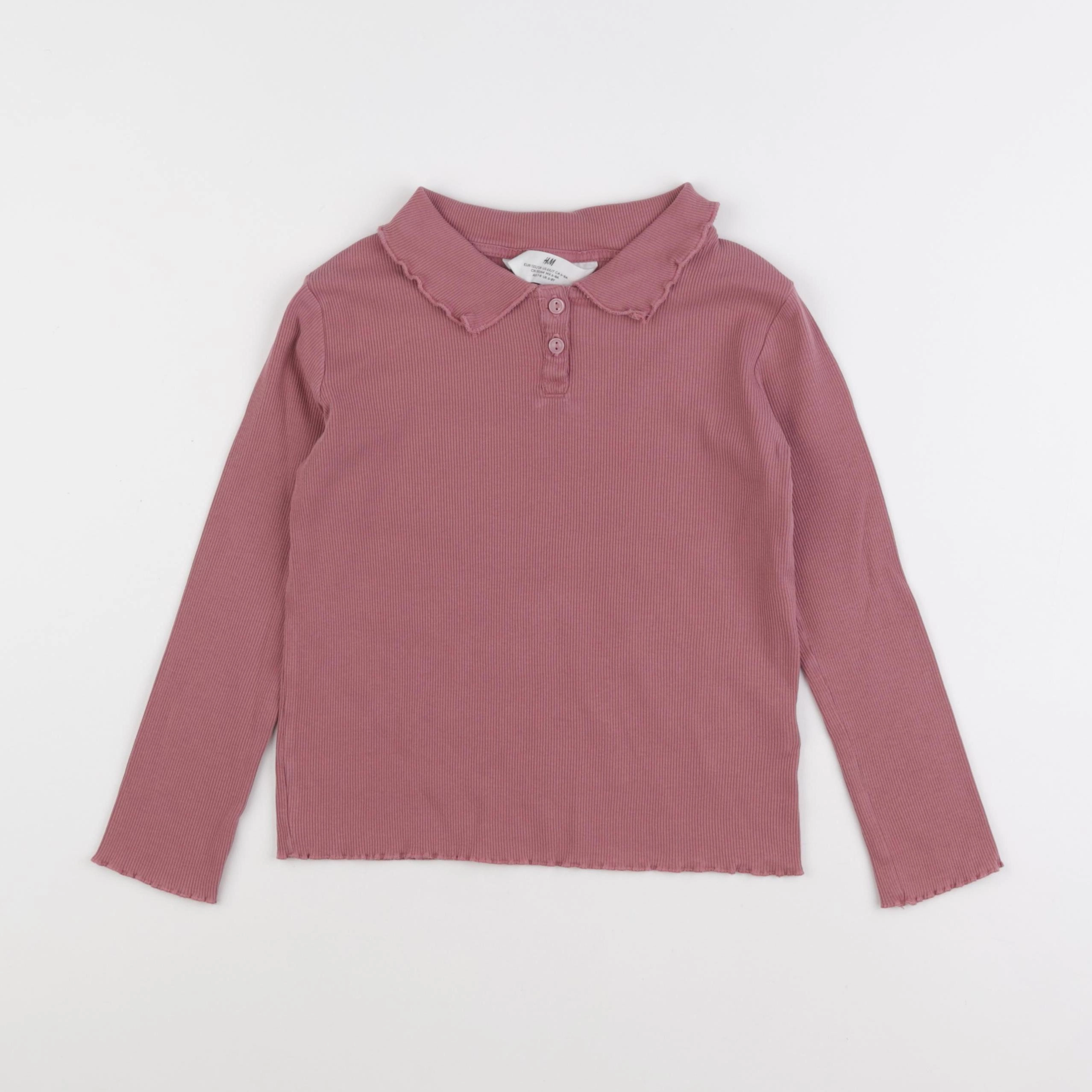 H&M - tee-shirt rose - 6/8 ans