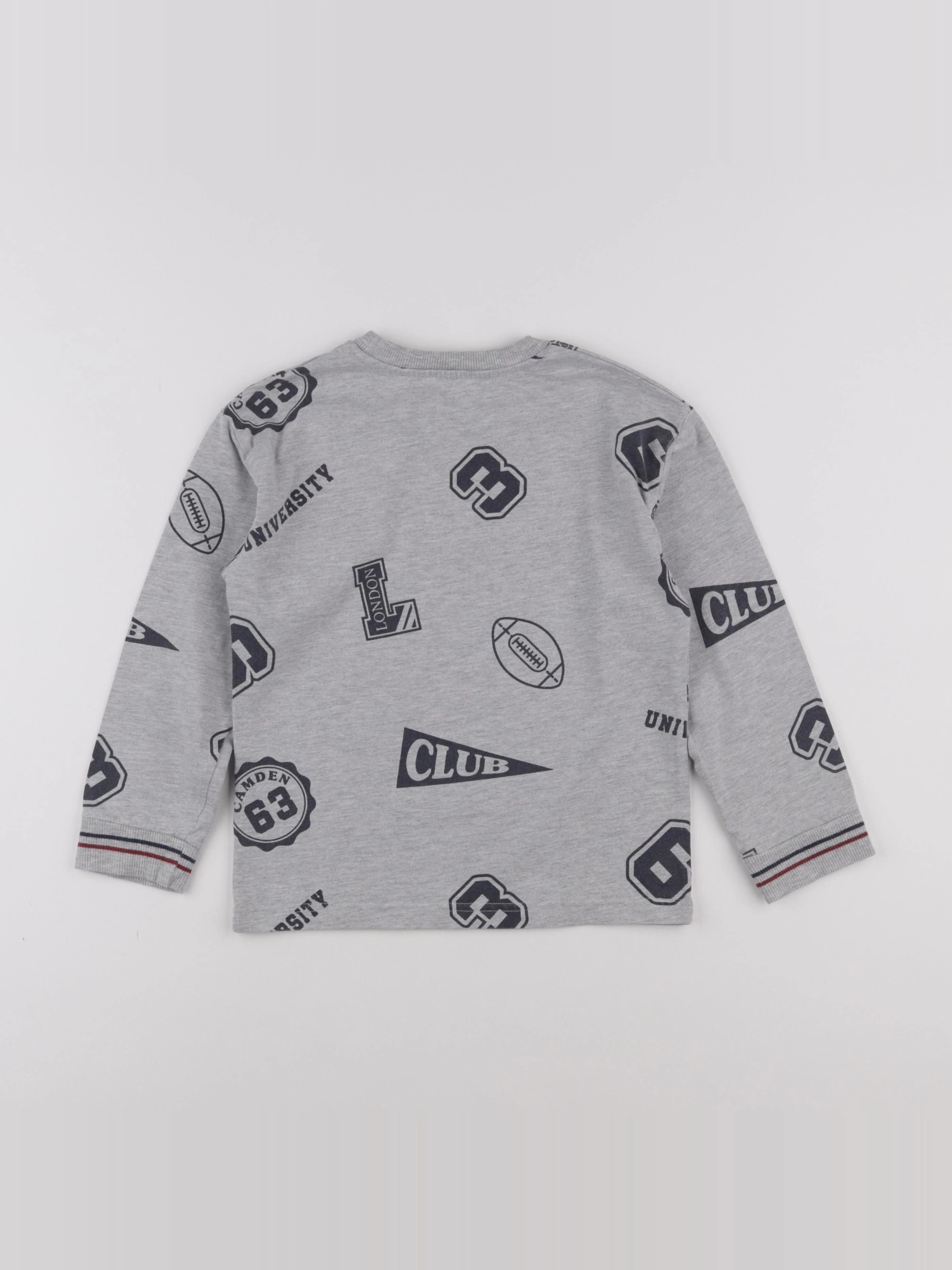 Vertbaudet - sweat gris - 8 ans