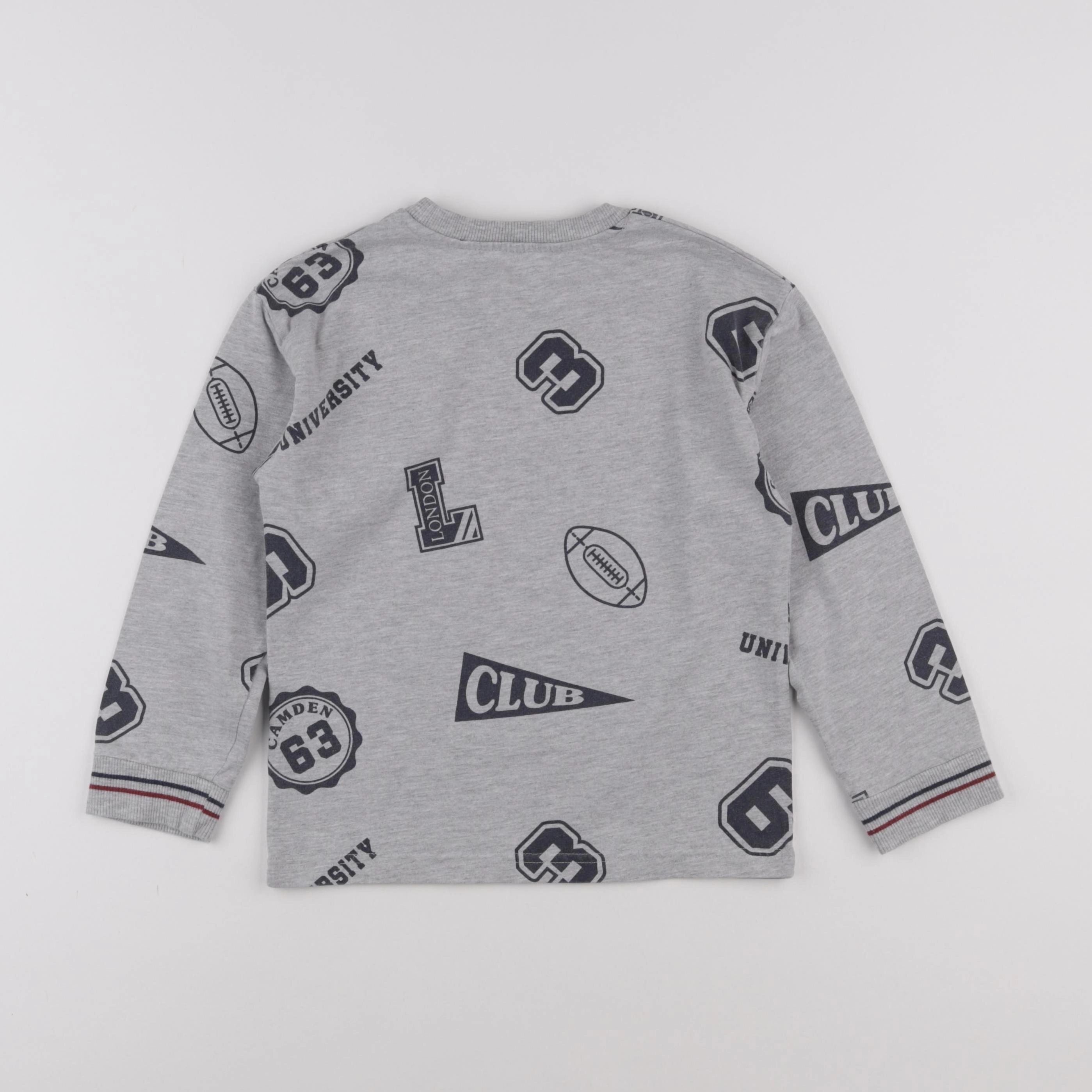 Vertbaudet - sweat gris - 8 ans