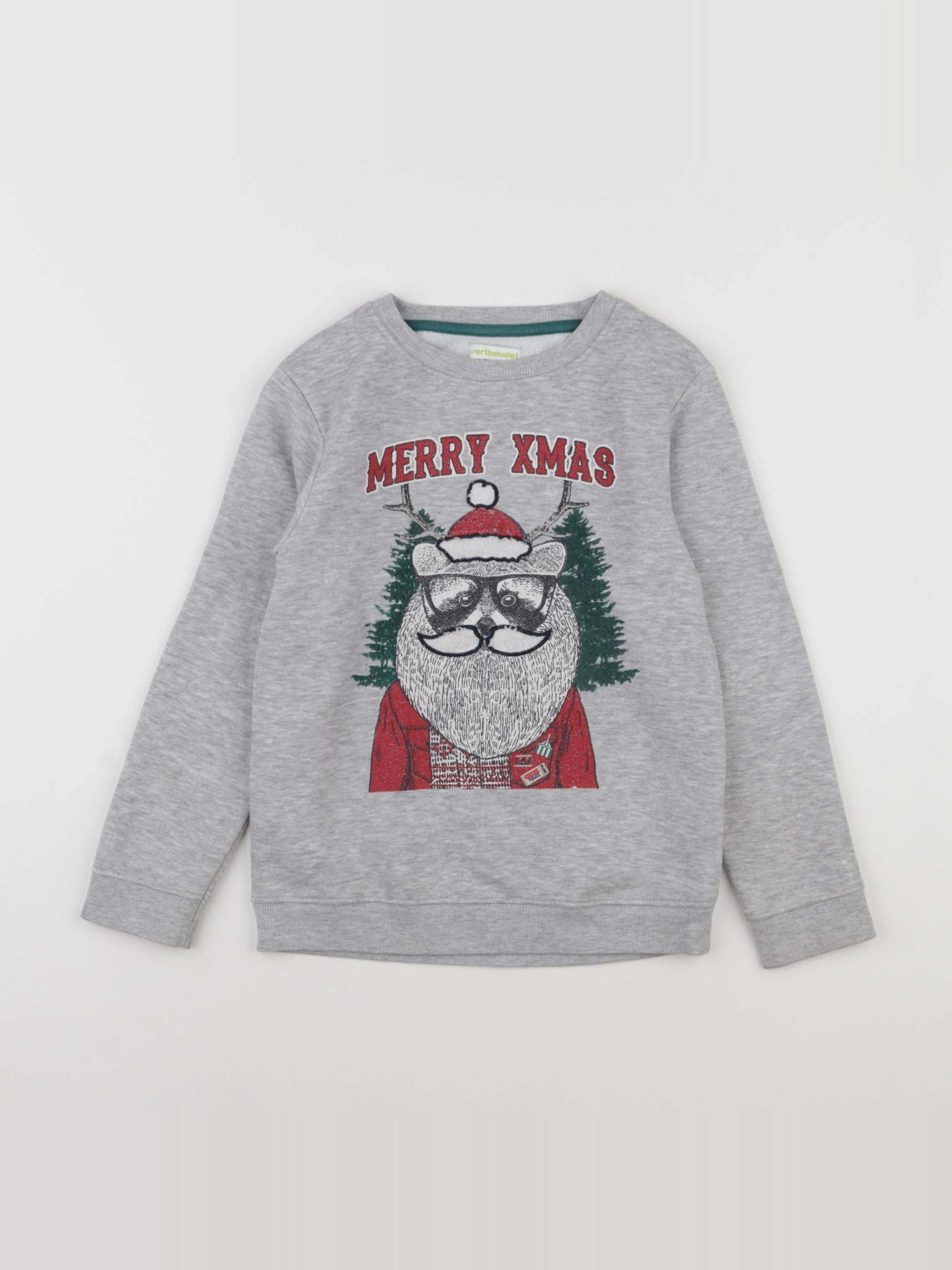 Vertbaudet - sweat gris - 8 ans