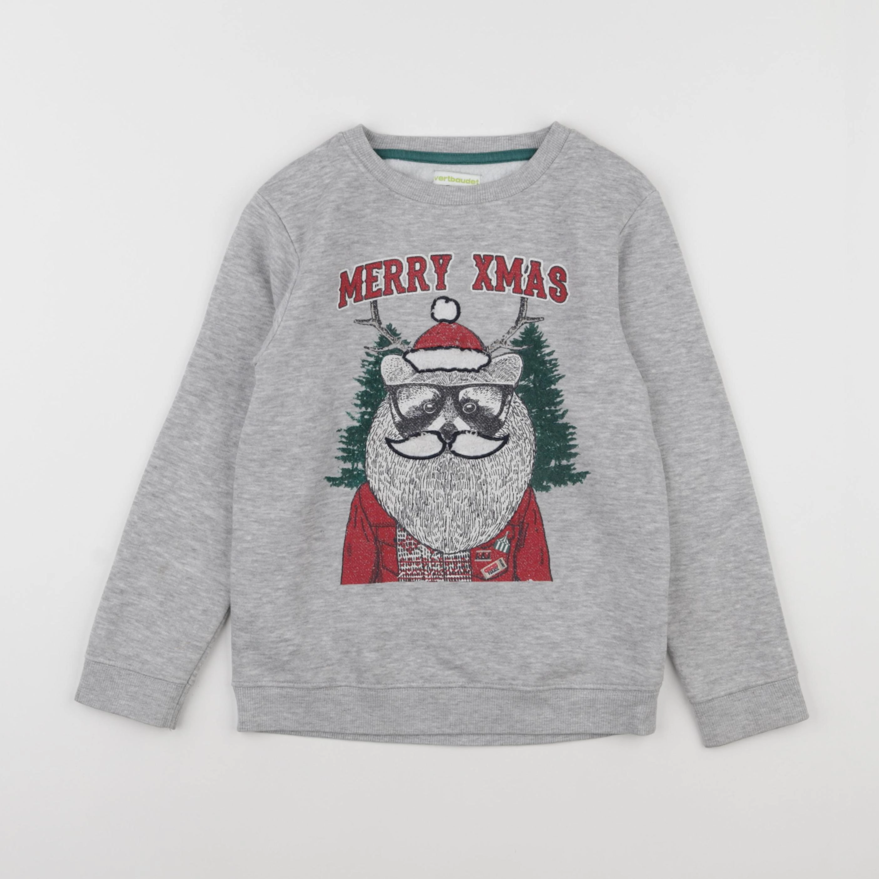 Vertbaudet - sweat gris - 8 ans