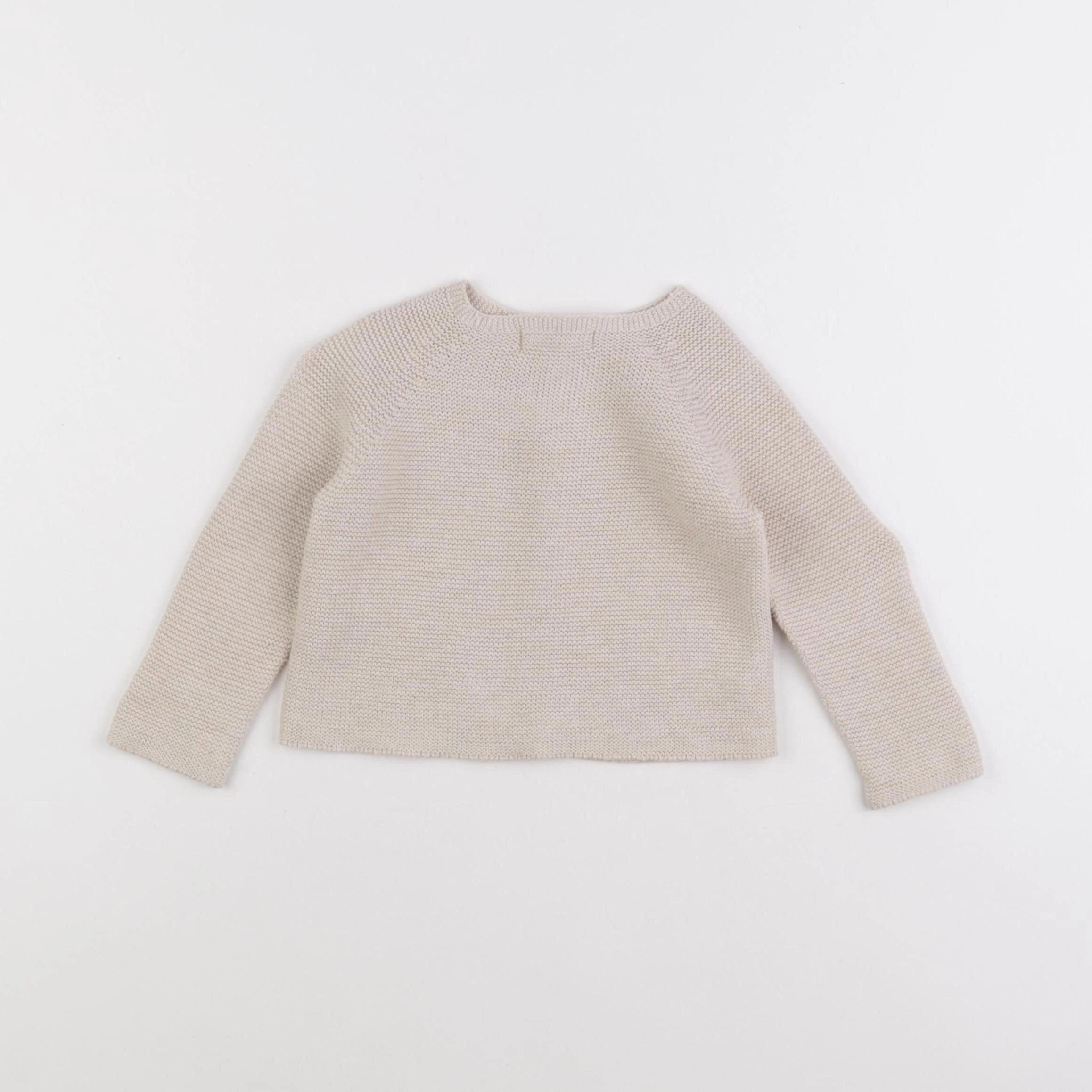 Zara - gilet beige - 9/12 mois