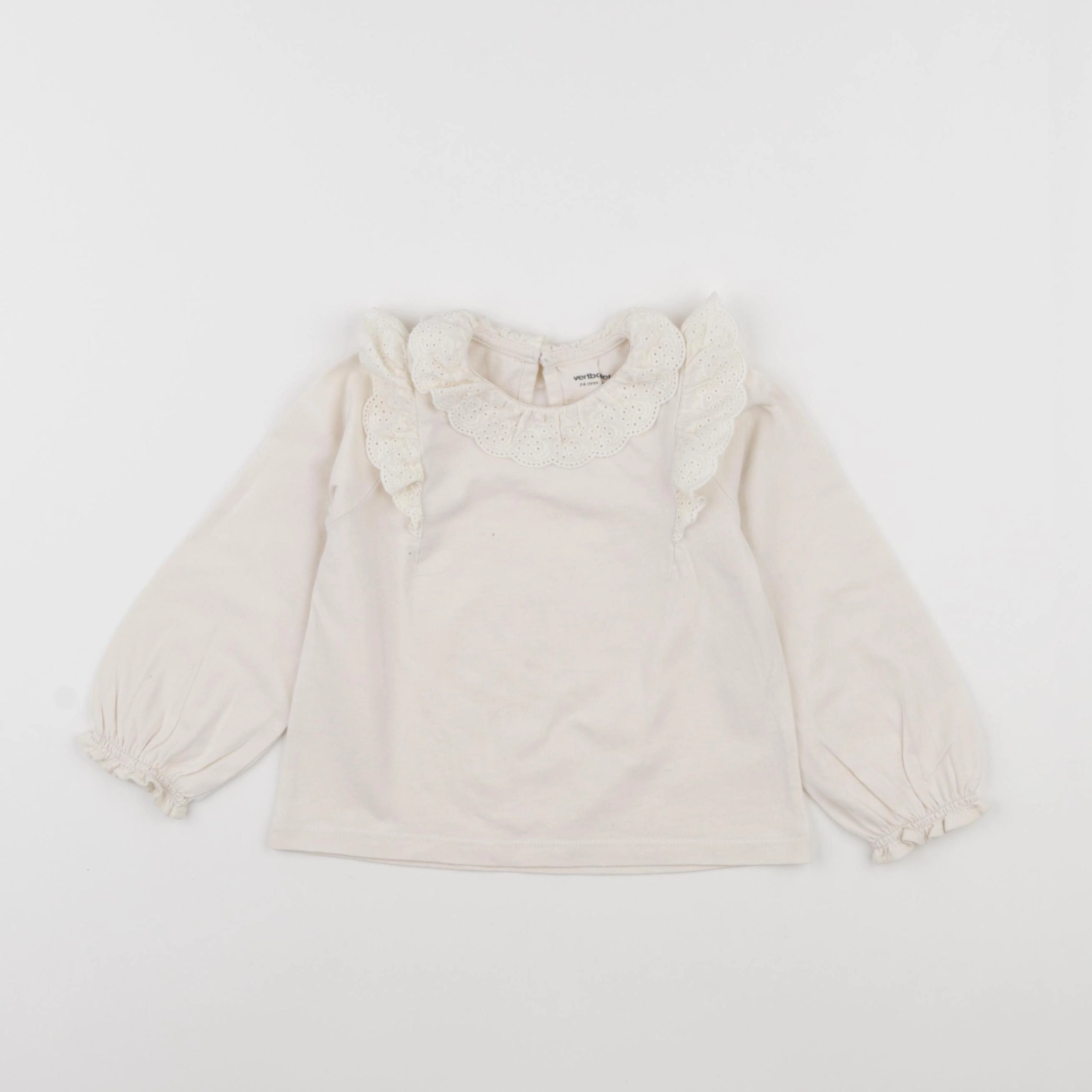 Vertbaudet - tee-shirt beige - 24 mois