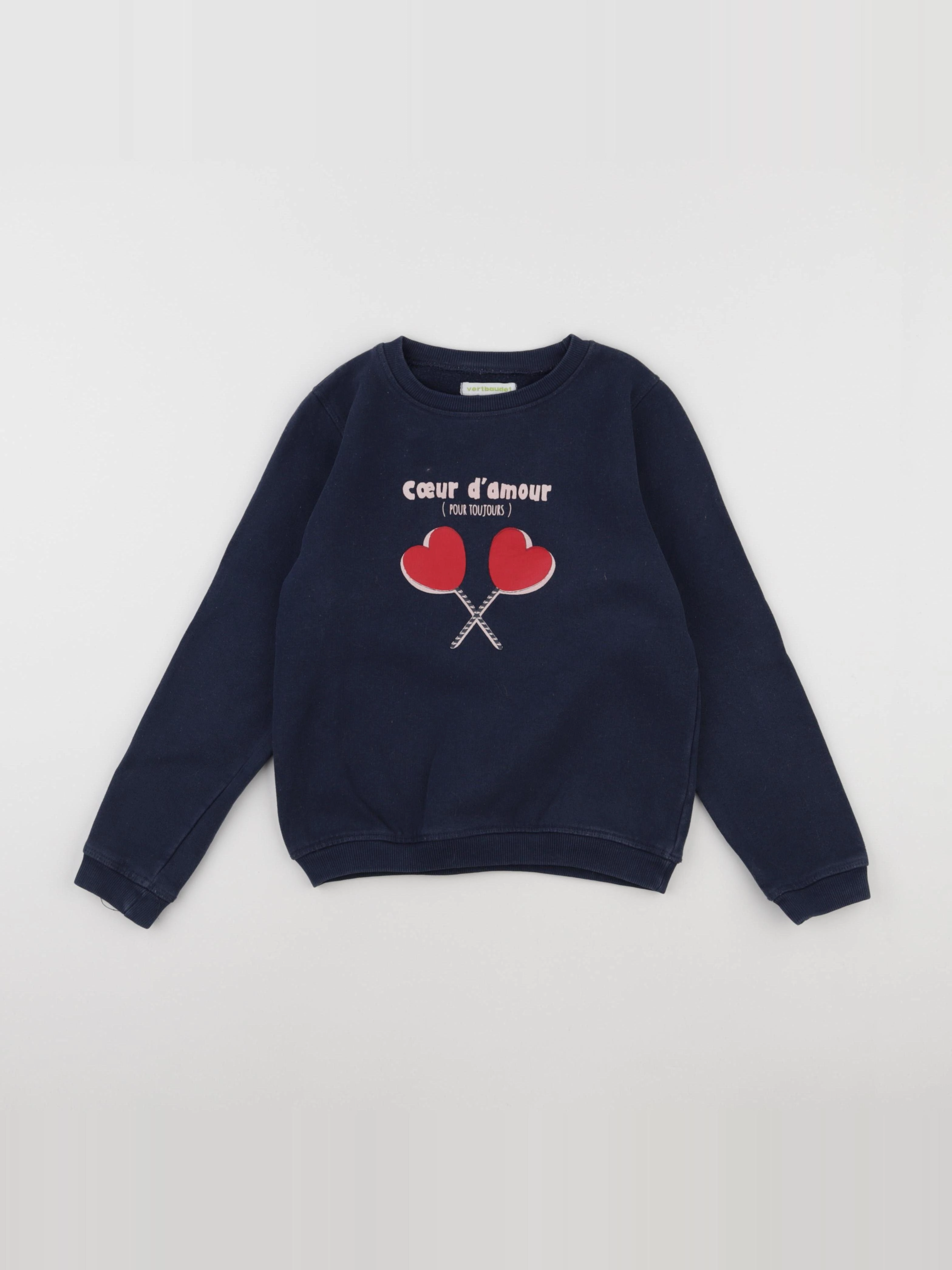 Vertbaudet - sweat bleu - 8 ans