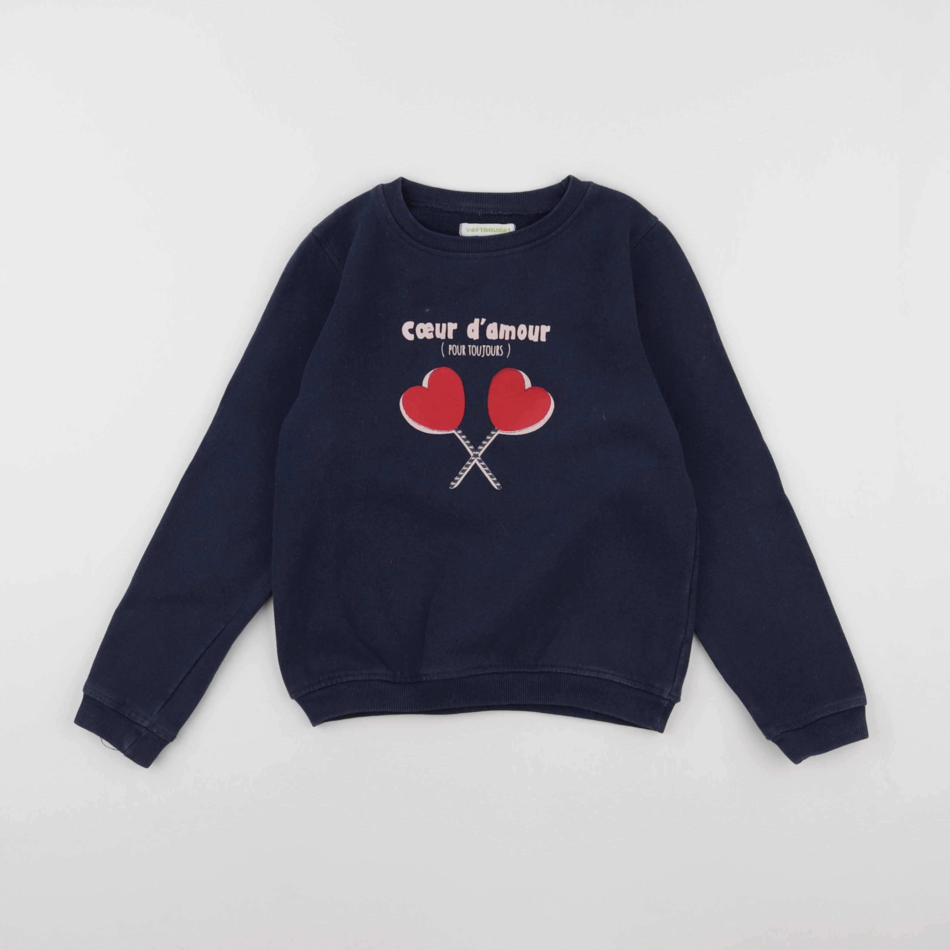 Vertbaudet - sweat bleu - 8 ans