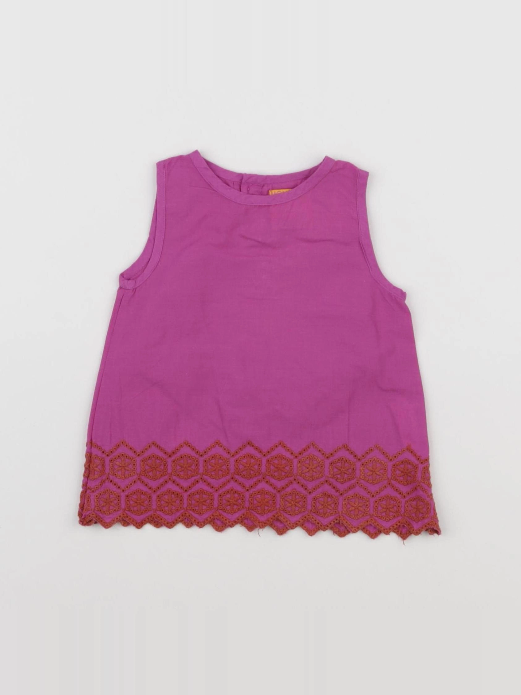 Monoprix - blouse violet - 6/9 mois