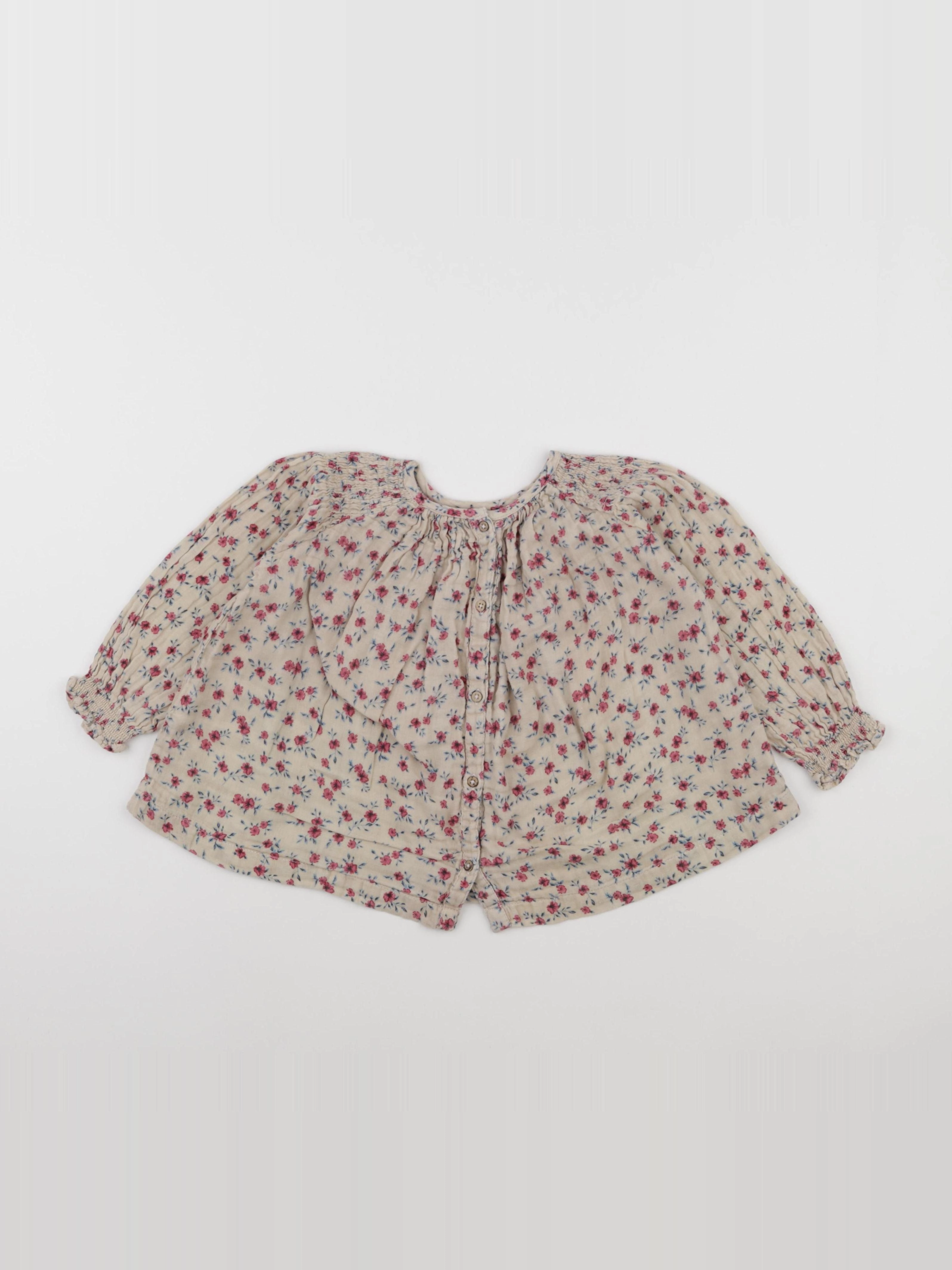 Zara - blouse marron - 2/3 ans