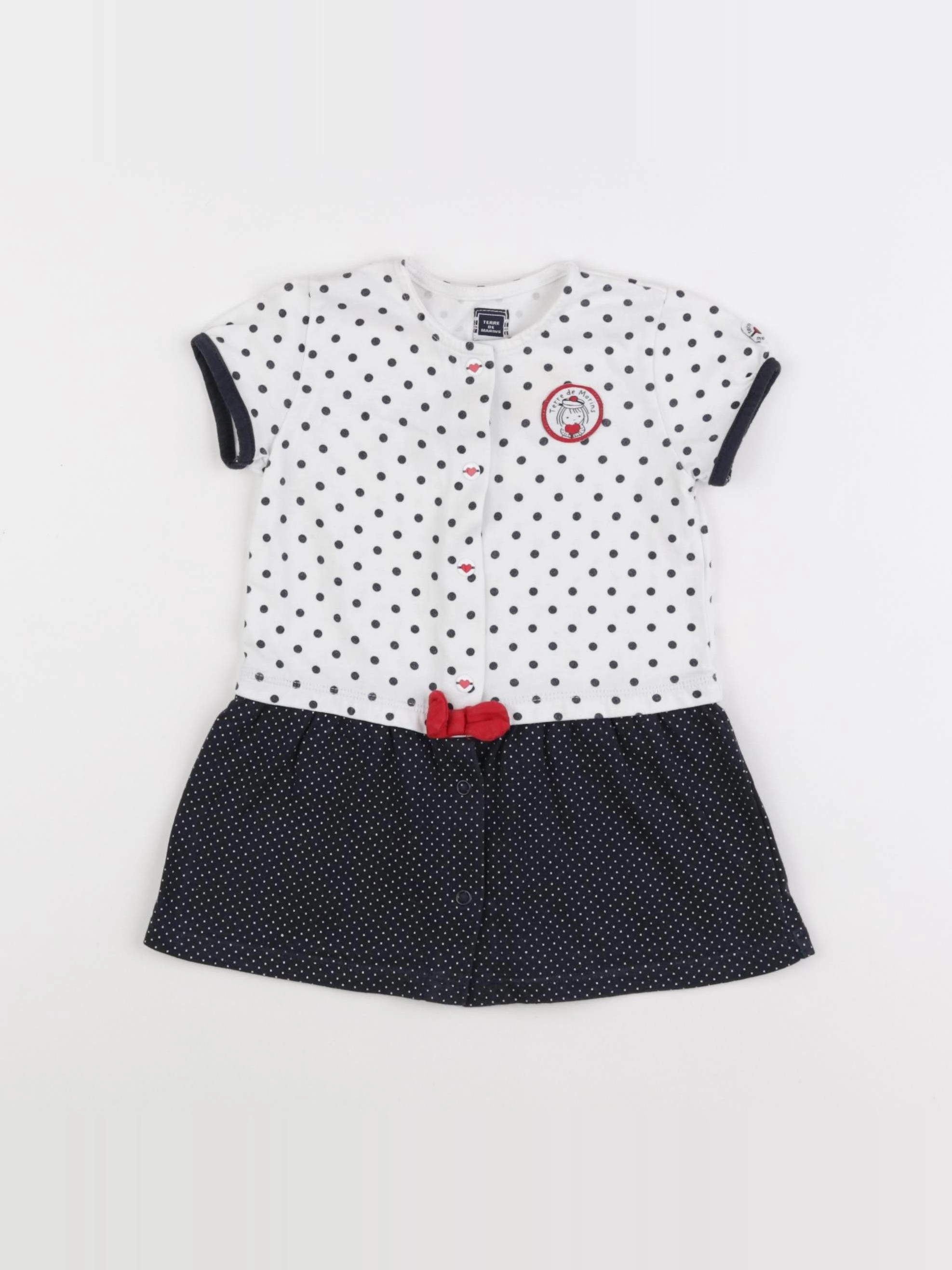 Terre de marins - robe bleu - 18 mois