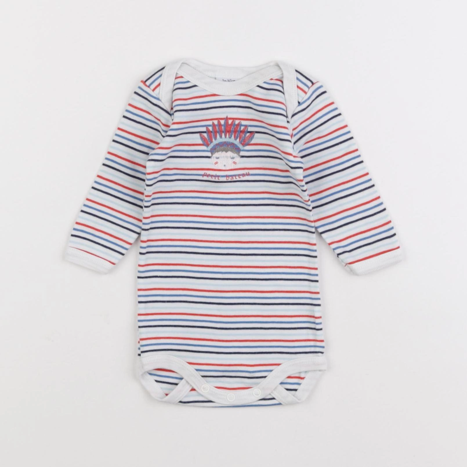 Petit Bateau - body multicolore - 3 mois