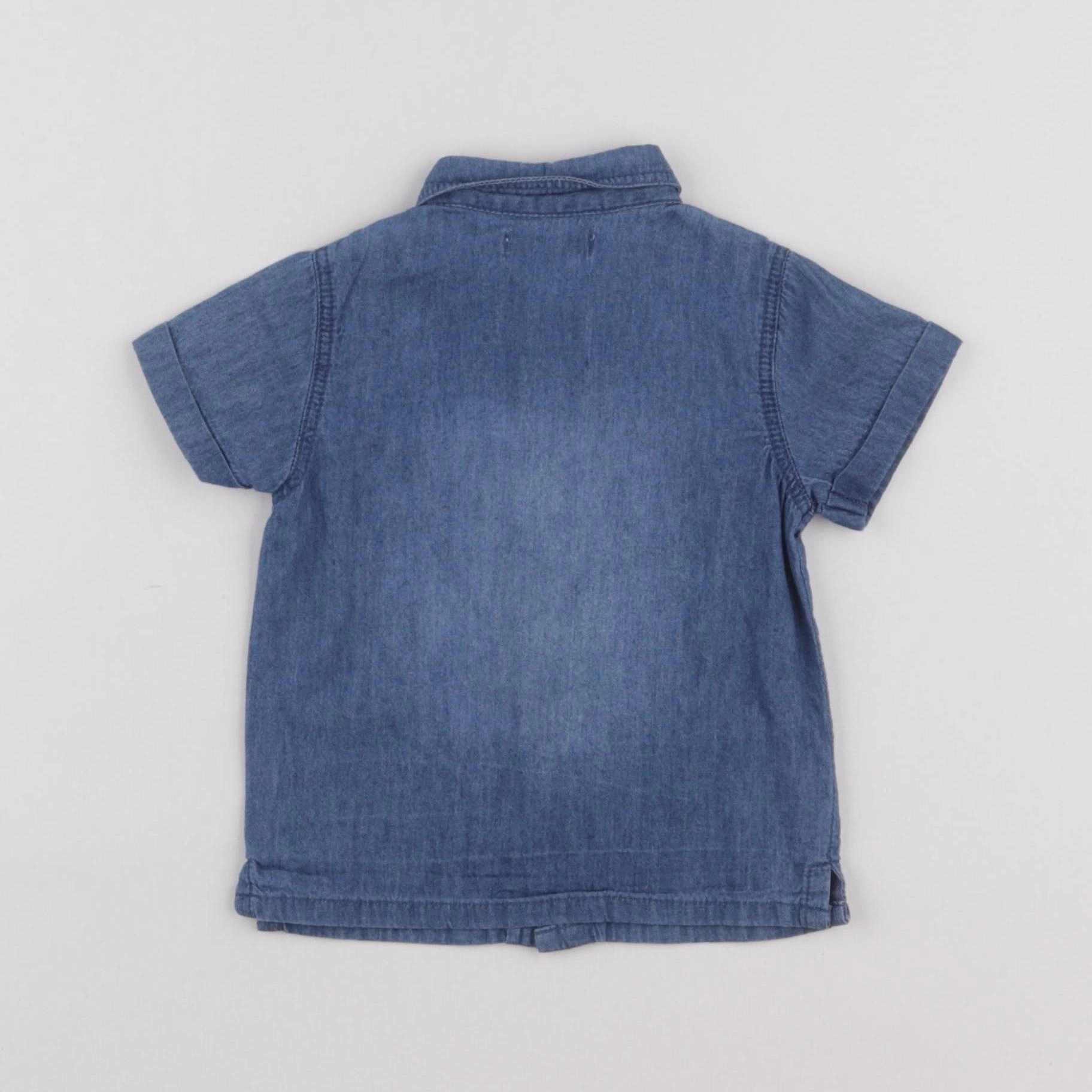 Vertbaudet - chemise bleu - 6 mois