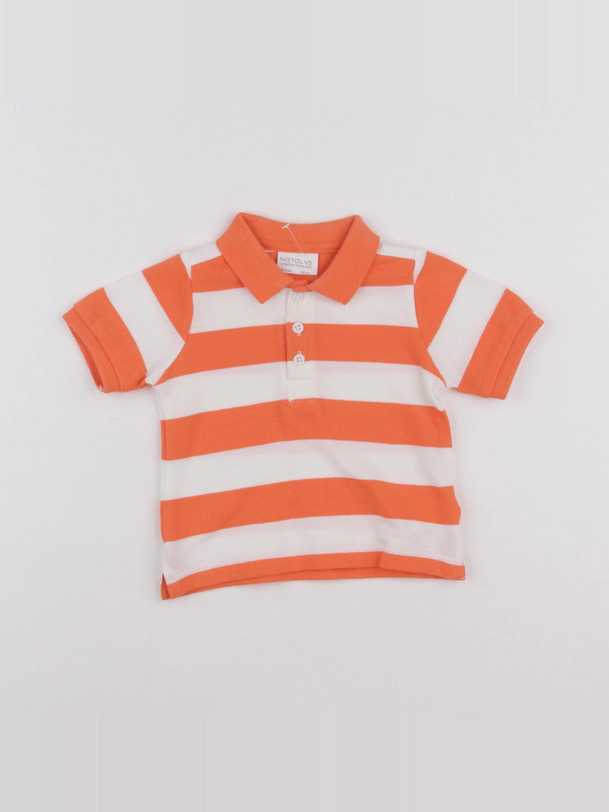 Natalys - polo orange - 6 mois