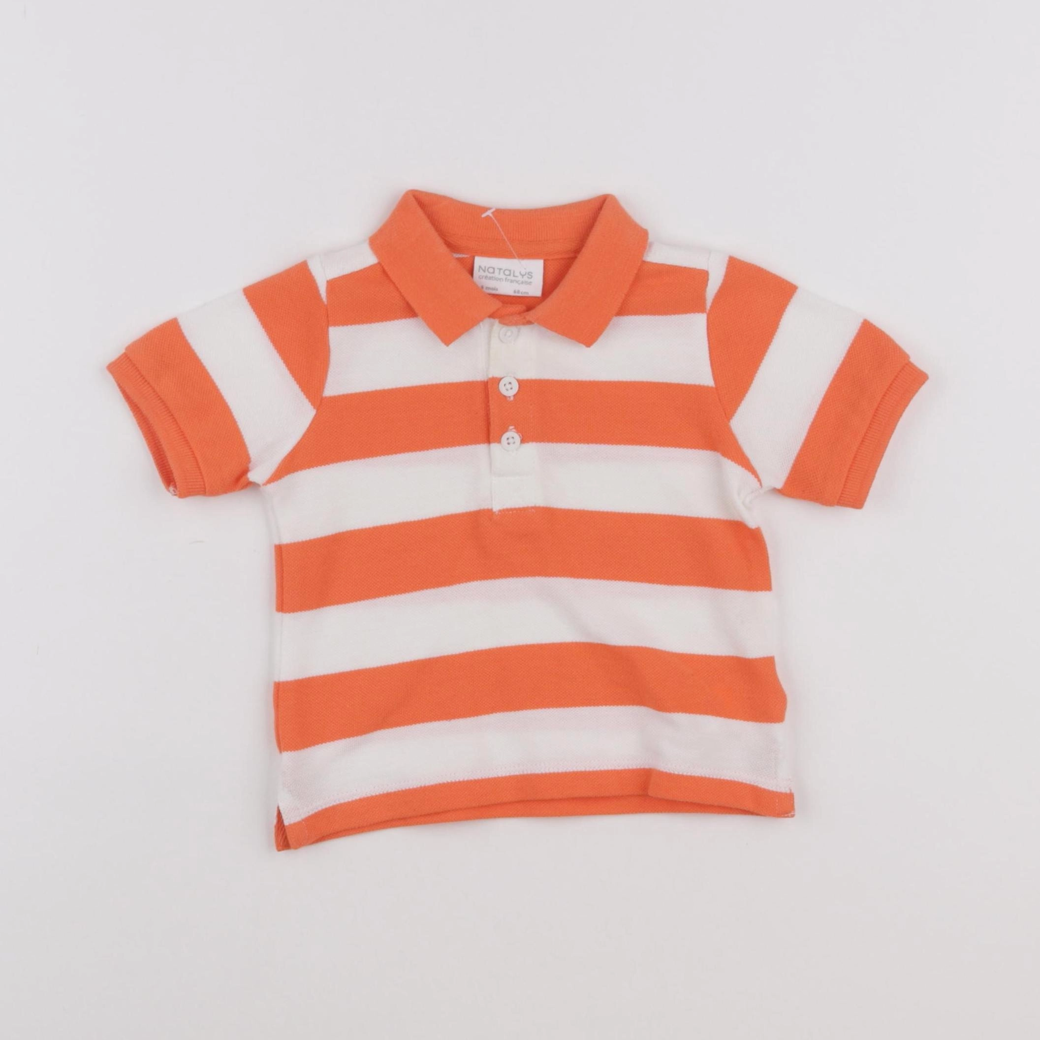 Natalys - polo orange - 6 mois