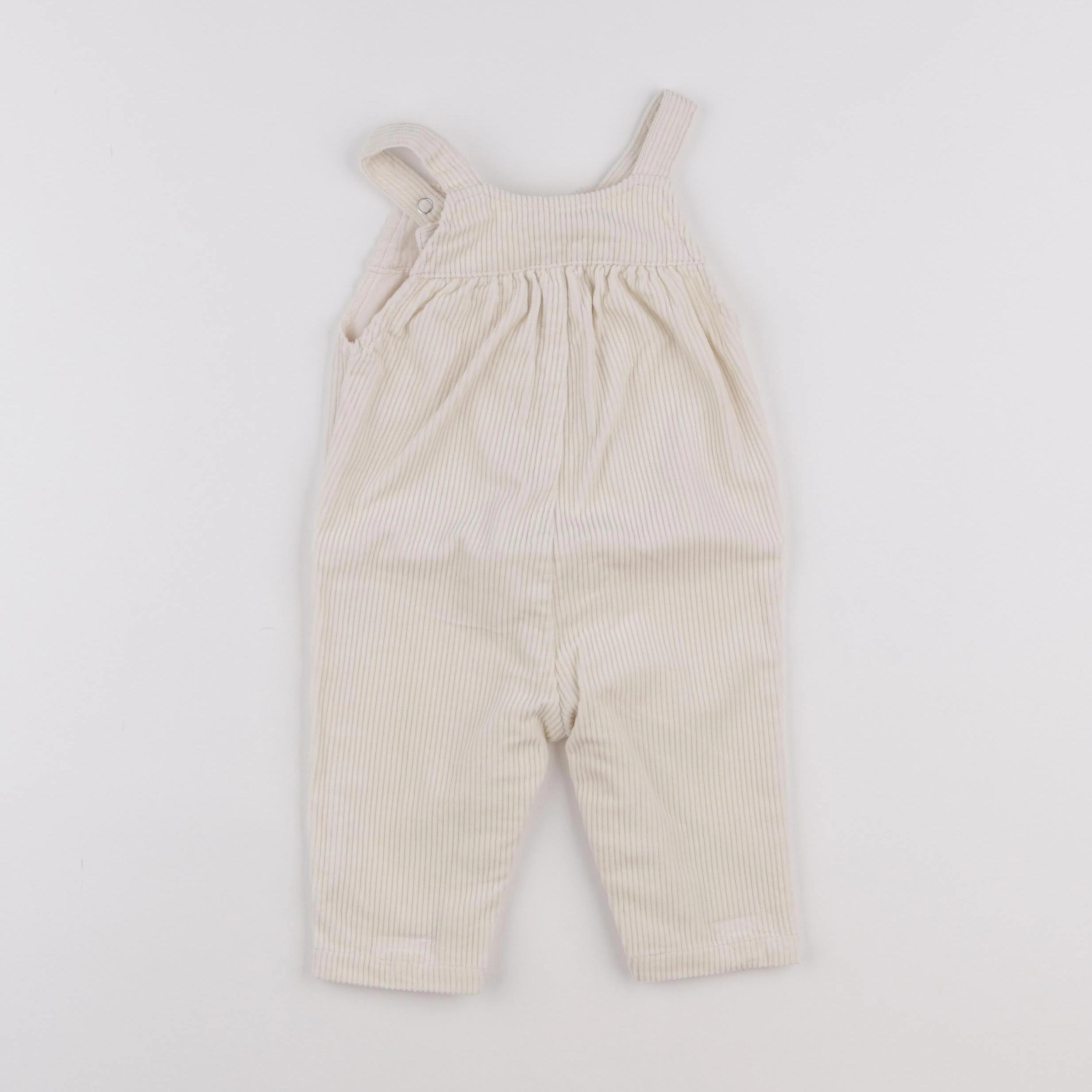 Vertbaudet - salopette beige - 6 mois