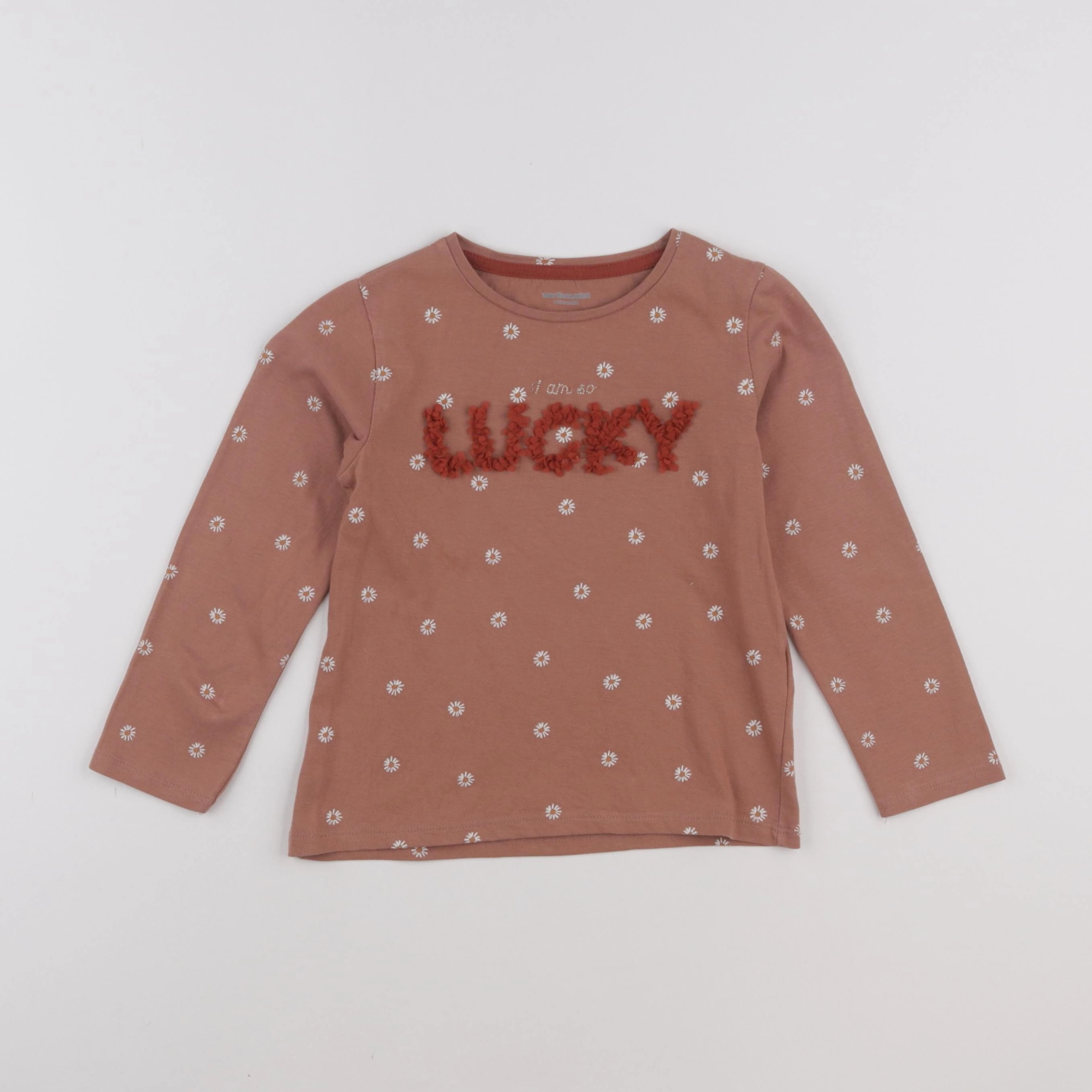 Vertbaudet - tee-shirt marron - 5 ans
