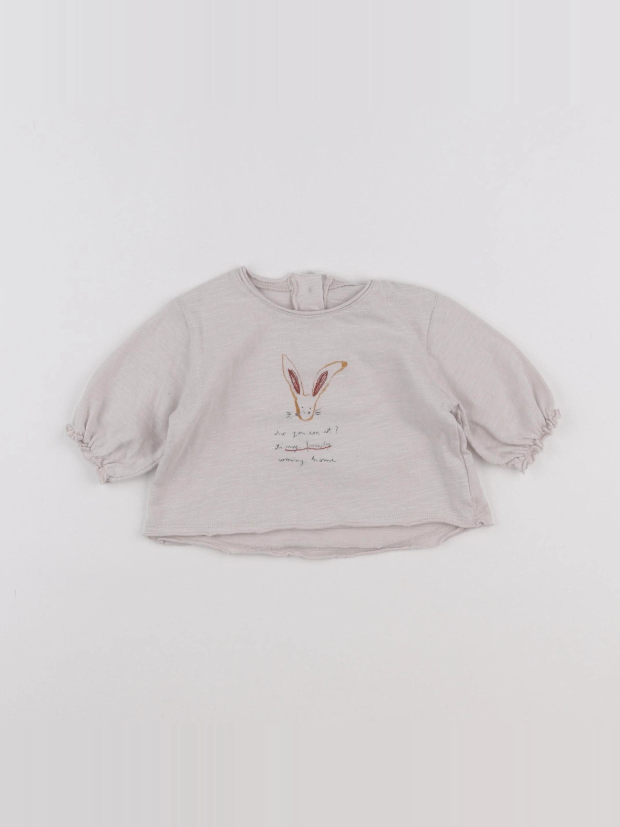 Play Up - tee-shirt beige - 6 mois