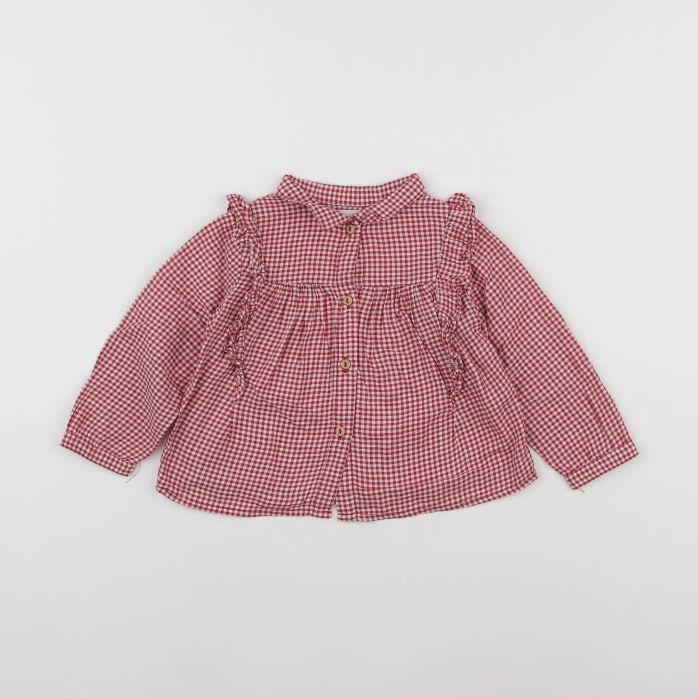 Zara - blouse rouge - 9/12 mois