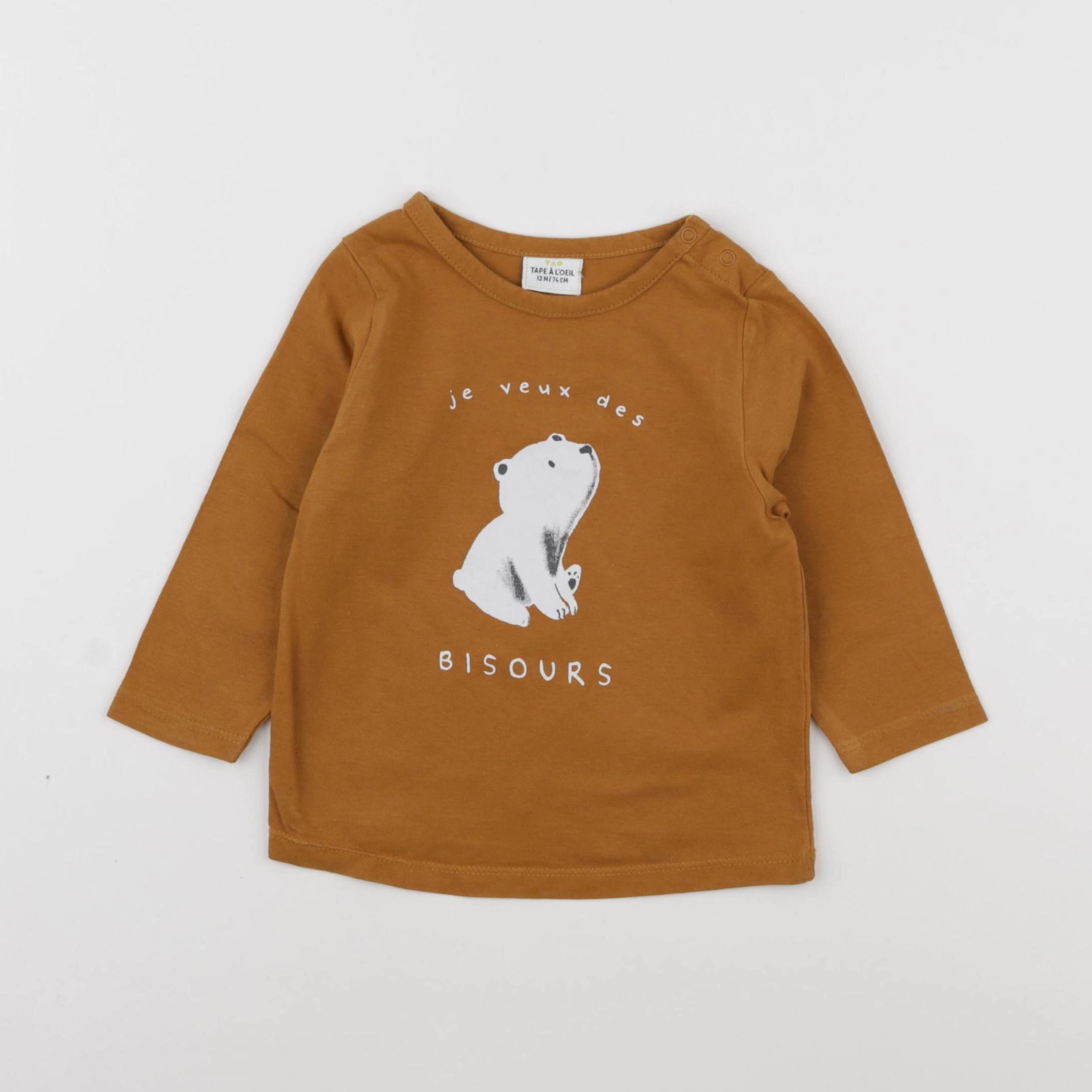 Tape à l'oeil - tee-shirt marron - 12 mois