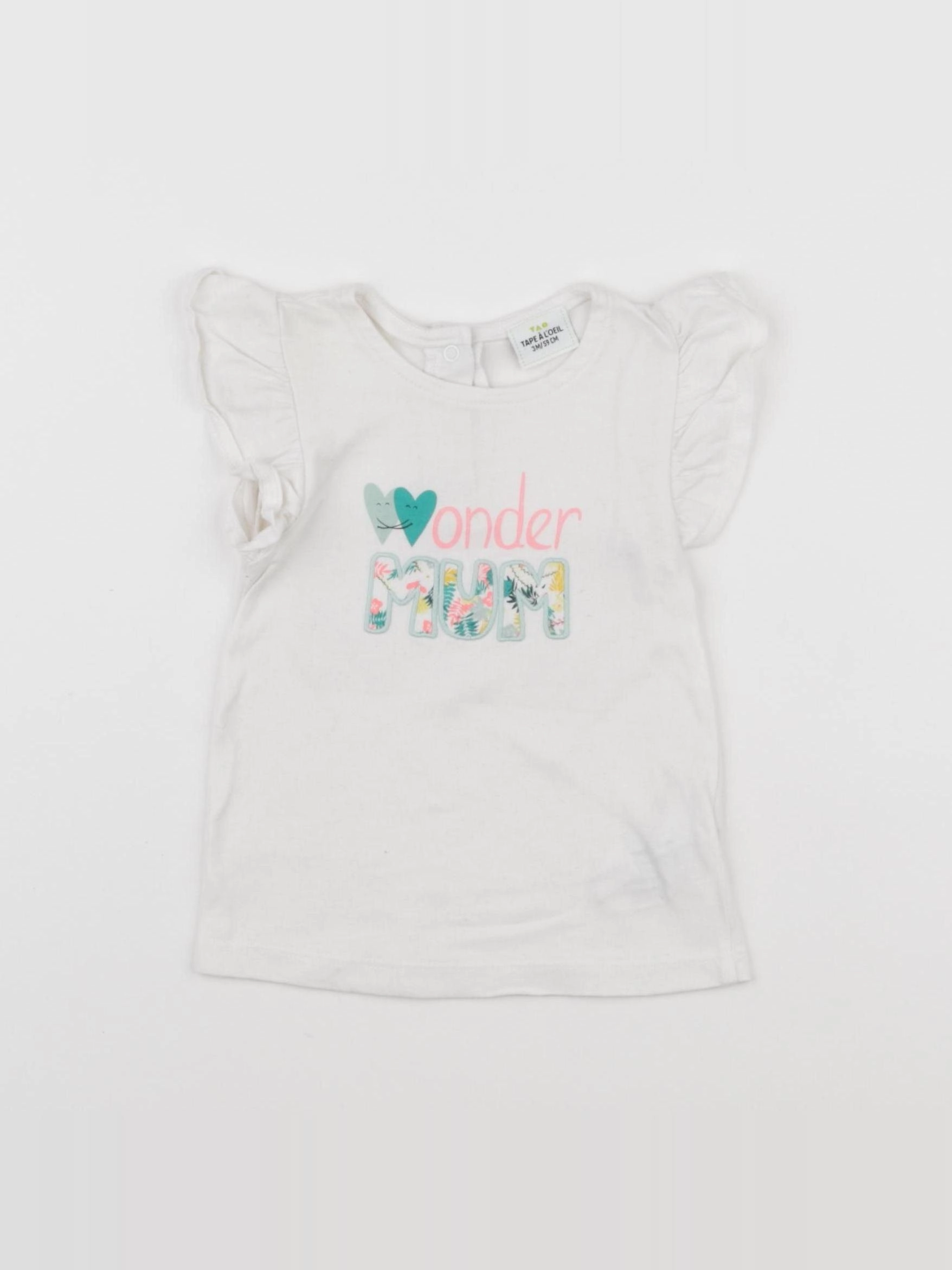 Tape à l'oeil - tee-shirt blanc - 3 mois