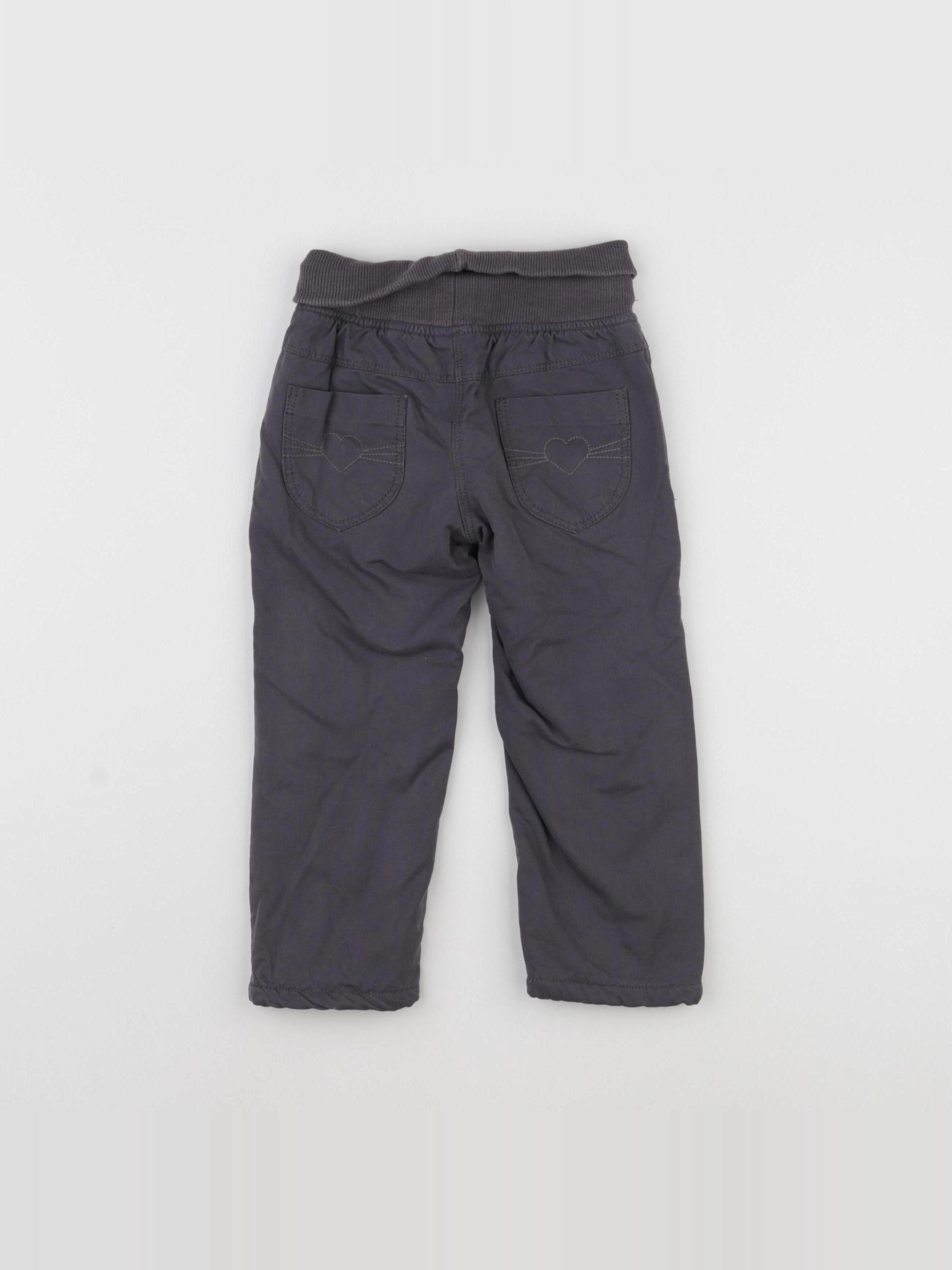 Vertbaudet - pantalon doublé gris - 2 ans