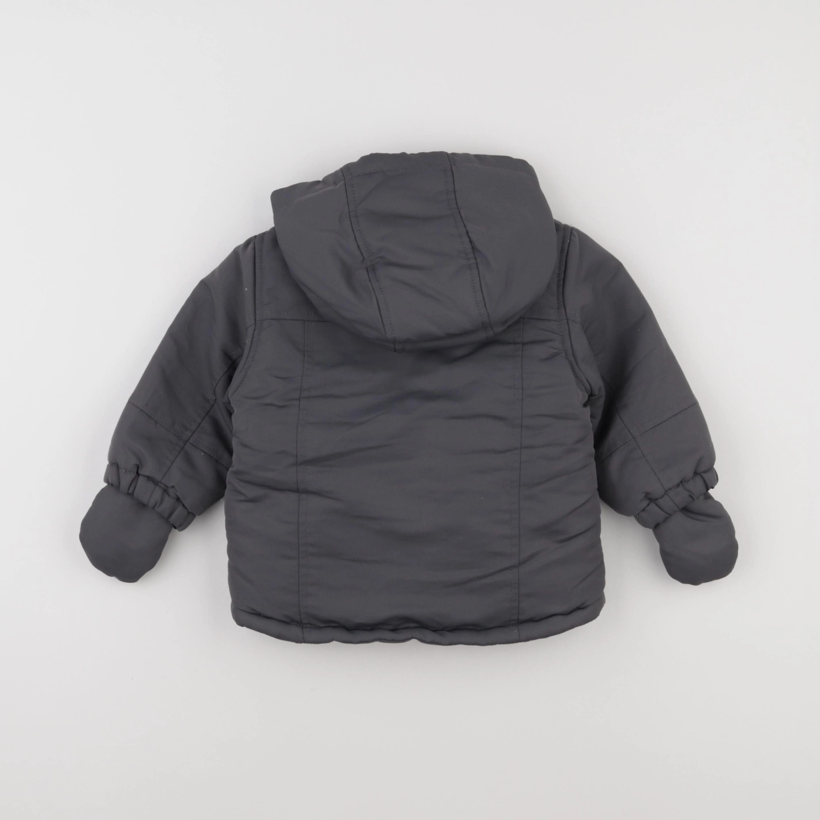 Vertbaudet - veste doublé gris - 12 mois
