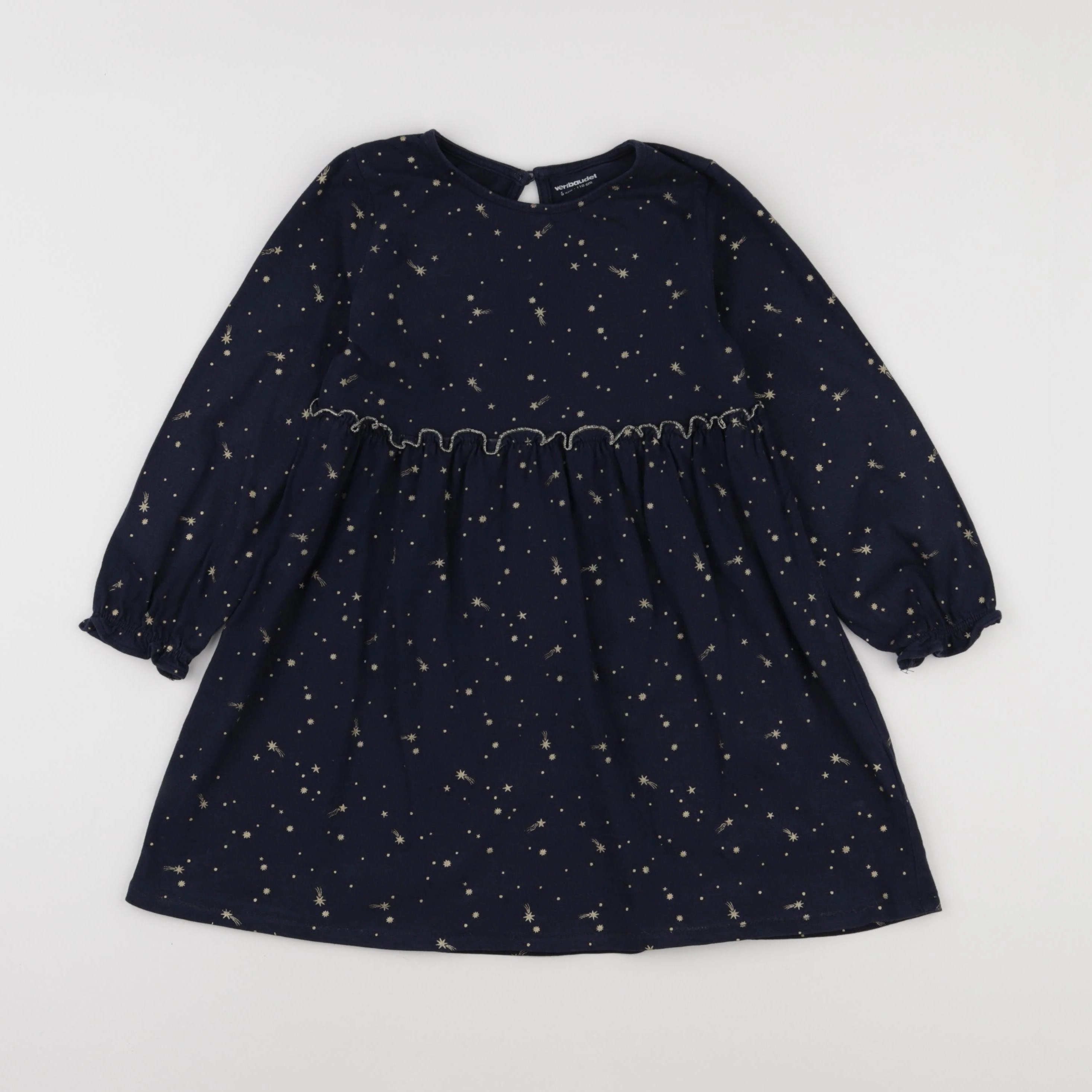 Vertbaudet - robe bleu, or - 5 ans
