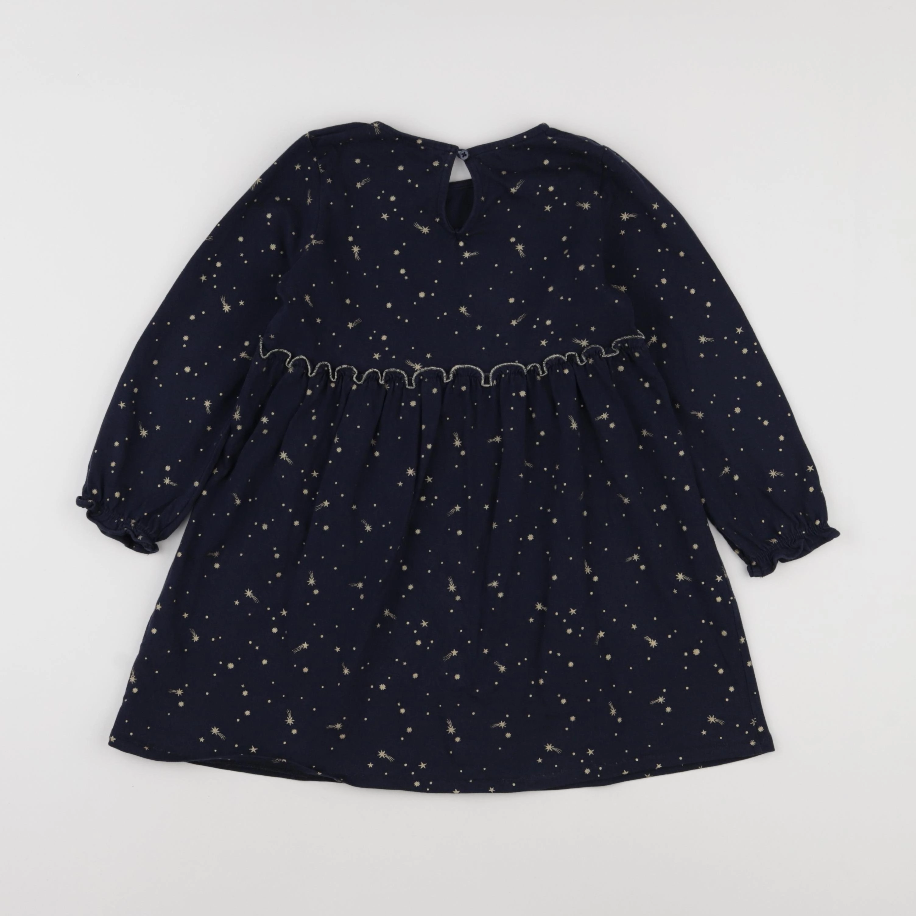 Vertbaudet - robe bleu, or - 5 ans