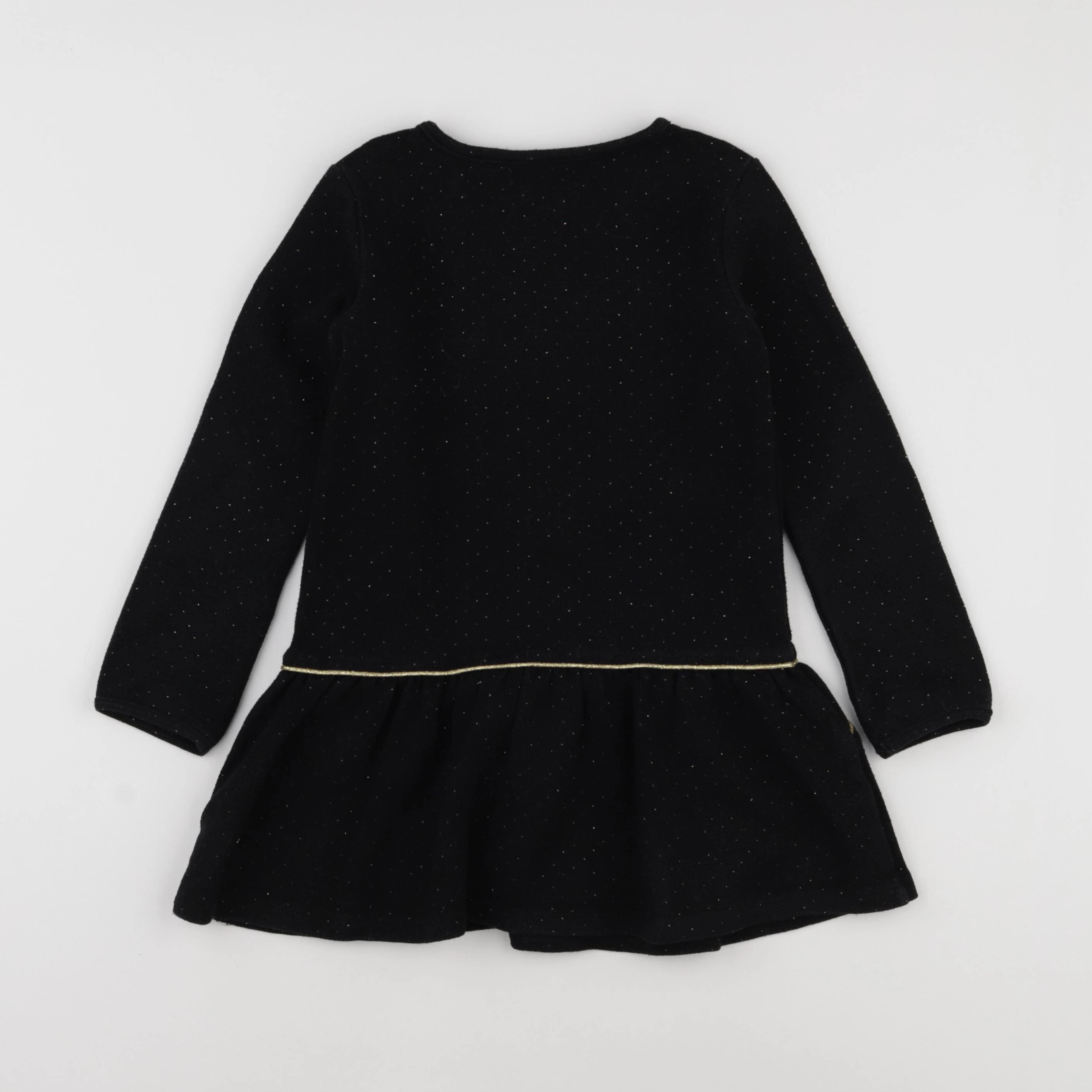 Vertbaudet - robe or, noir - 6 ans
