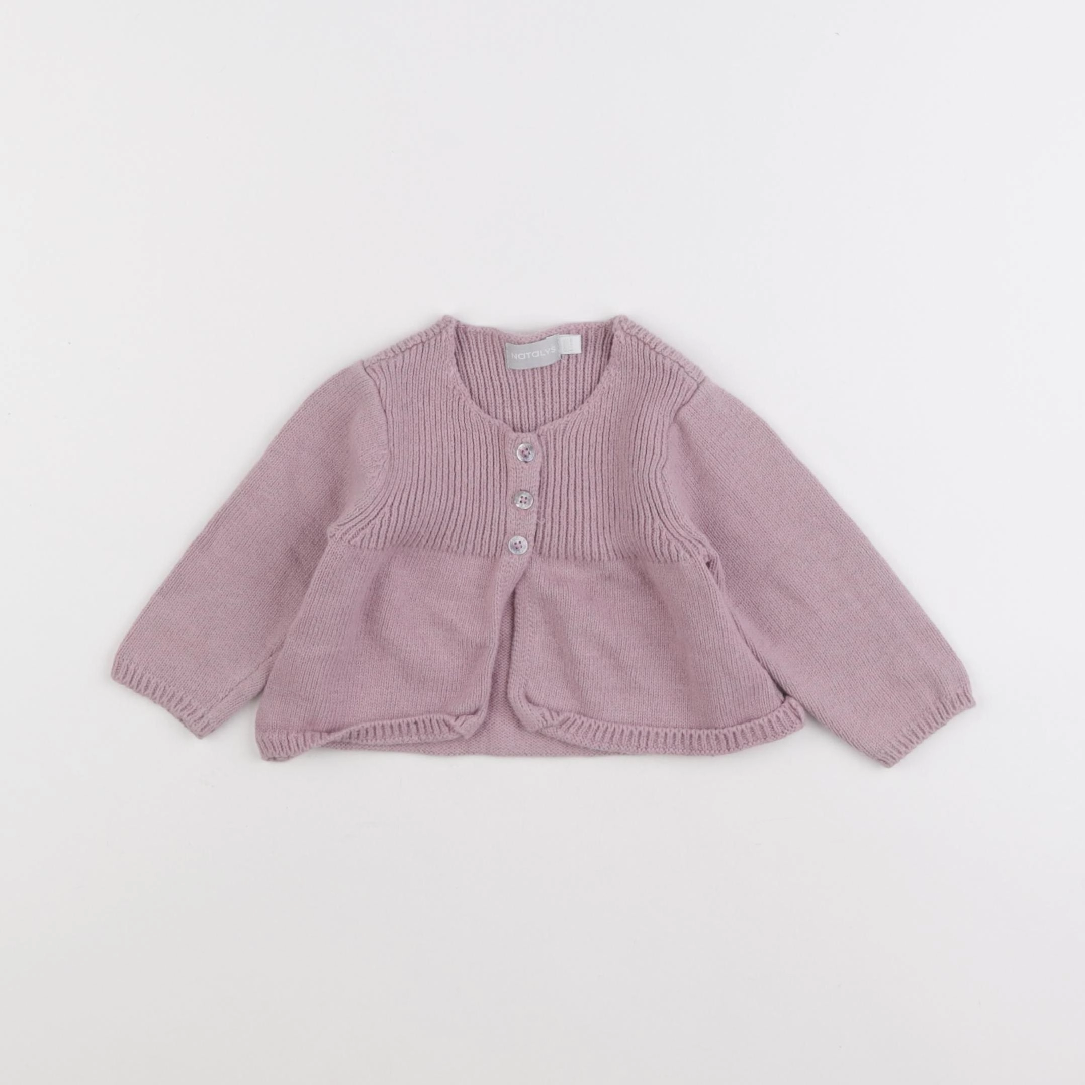 Natalys - gilet violet - 6 mois