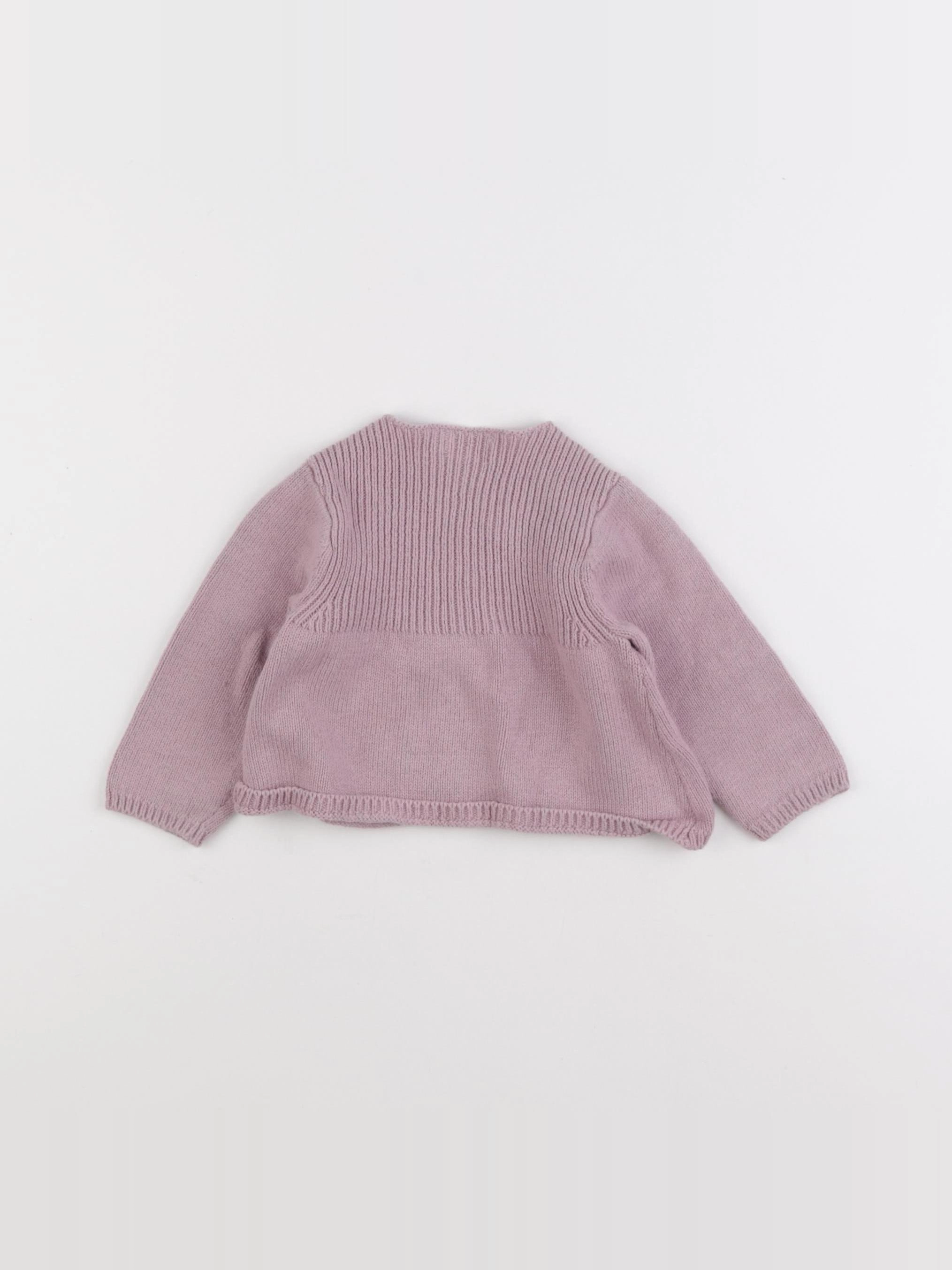 Natalys - gilet violet - 6 mois