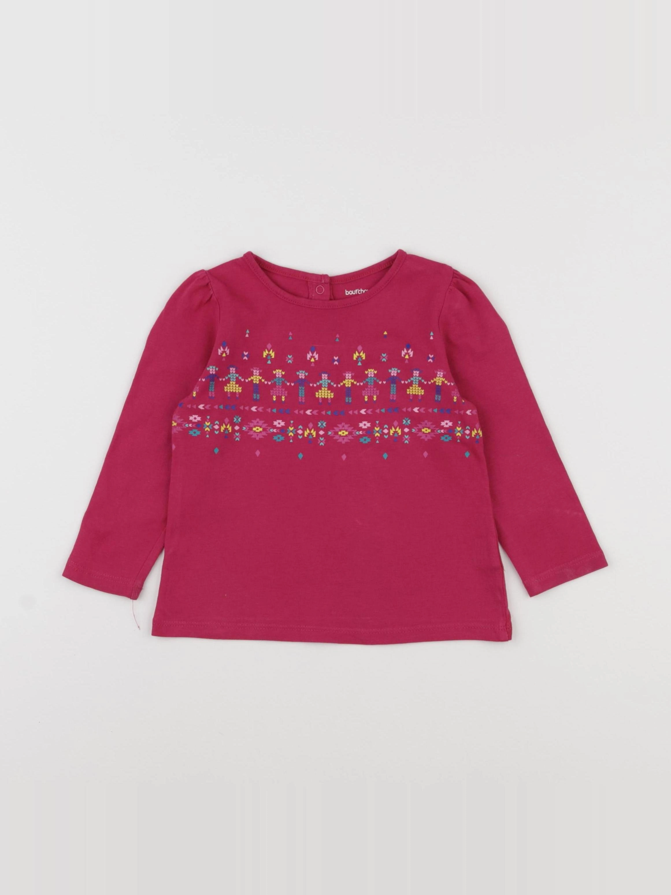 Boutchou - tee-shirt rose - 12 mois