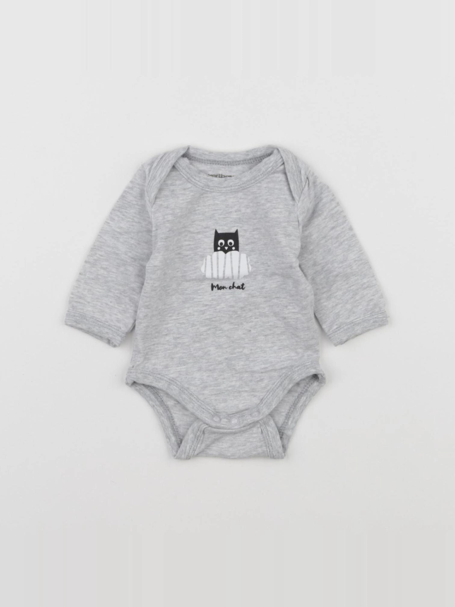 Vertbaudet - body gris - 0 mois
