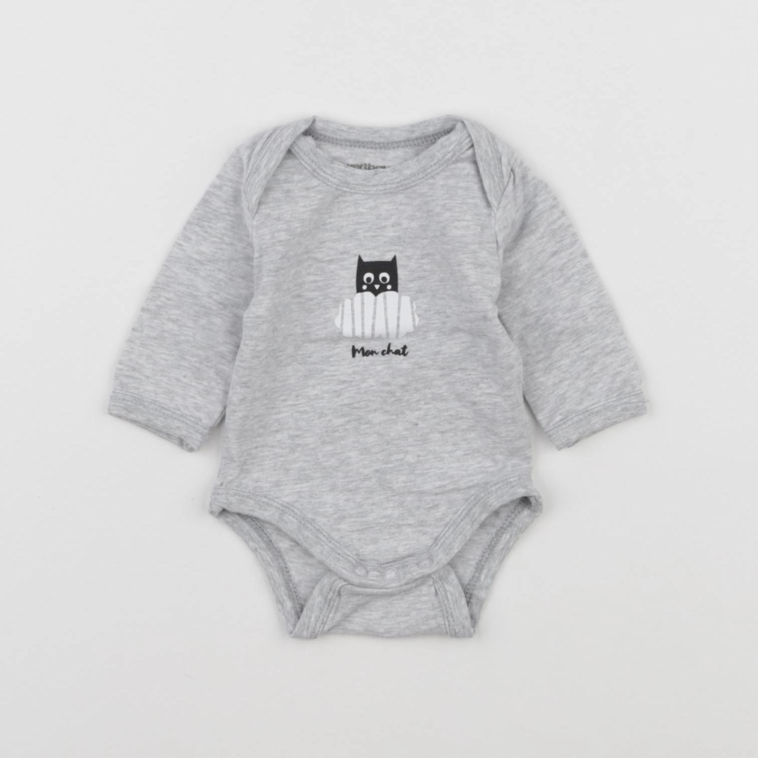 Vertbaudet - body gris - 0 mois