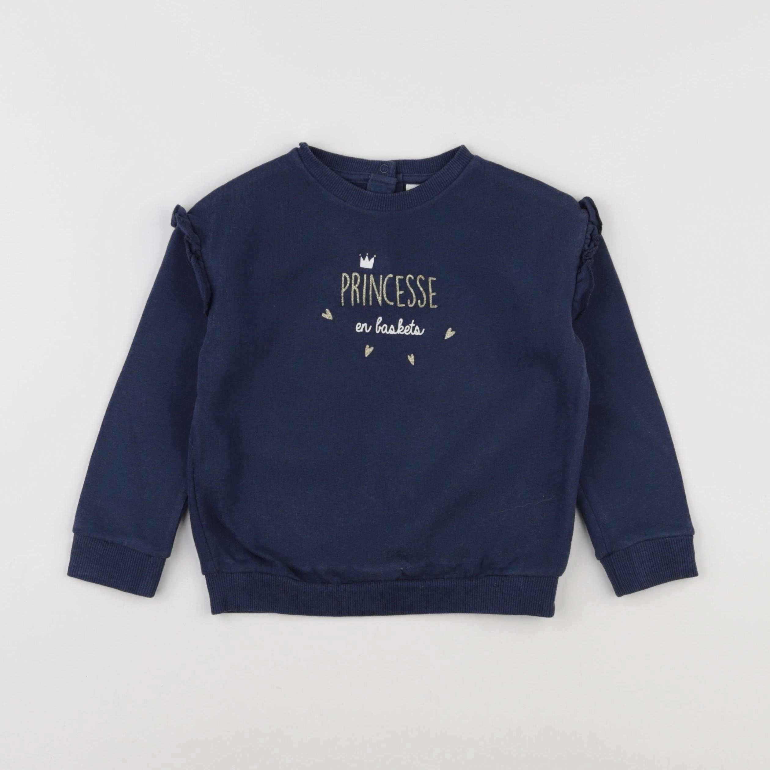 Tape à l'oeil - sweat bleu - 3 ans