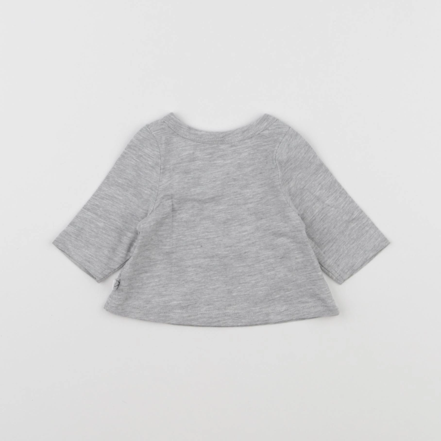 Vertbaudet - tee-shirt gris - 0 mois
