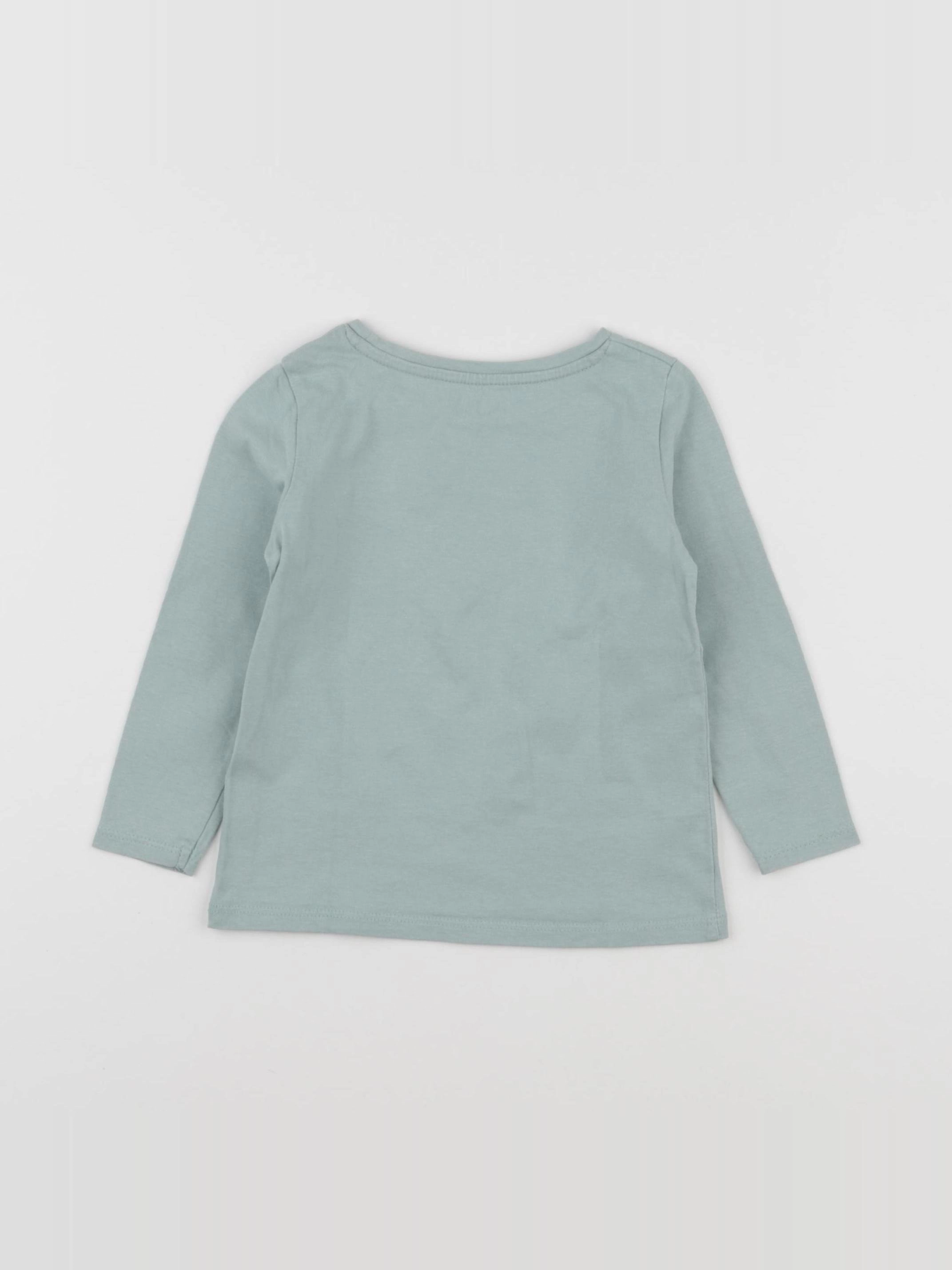 Vertbaudet - tee-shirt vert - 2 ans